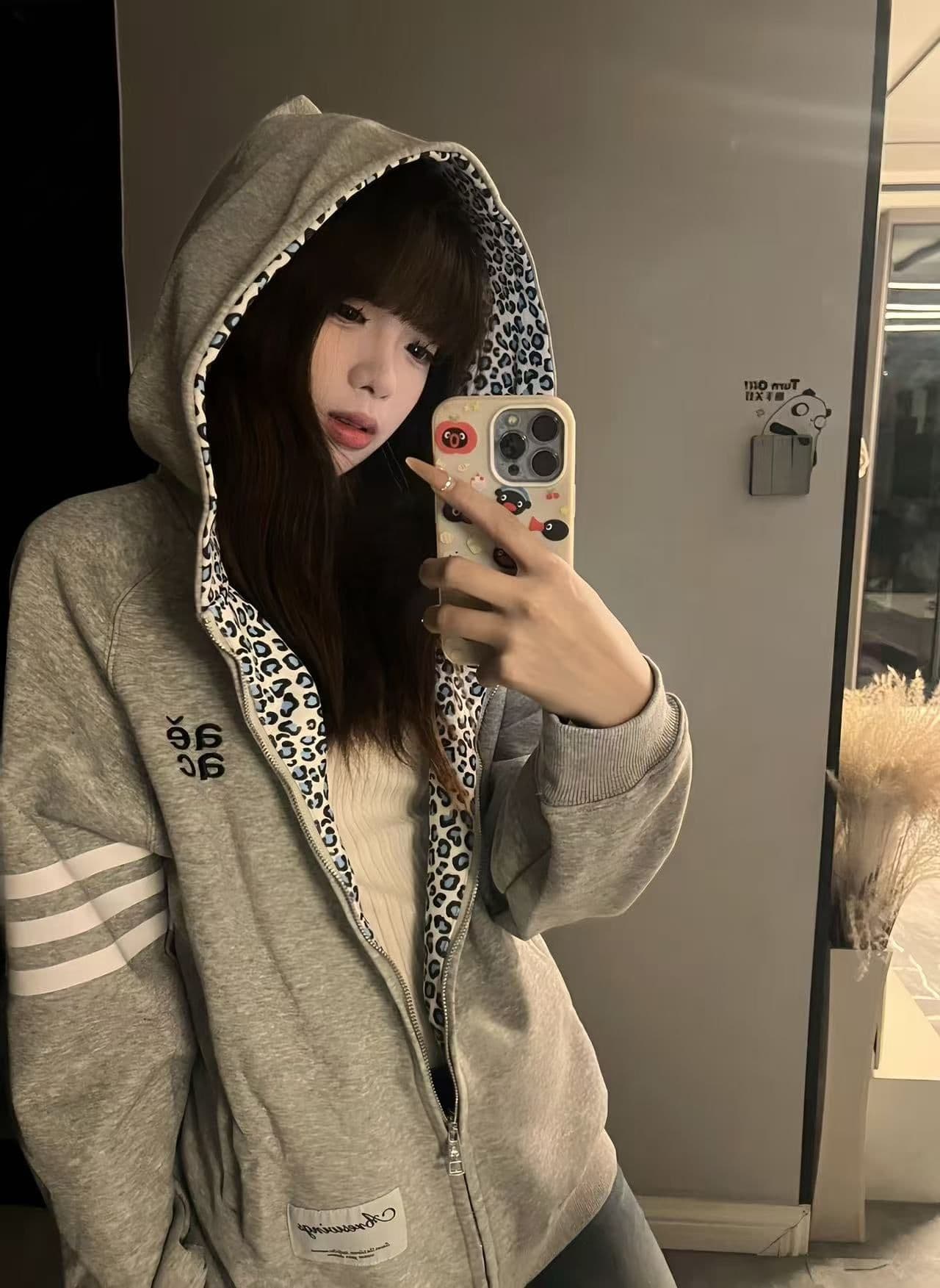 있음 선적 얇은 스타일 원본 인사이드 그리기 자수 주문 표준 순수한 Mianhua 면 복합 후드 티 스웨터 여성 상세 이미지 4