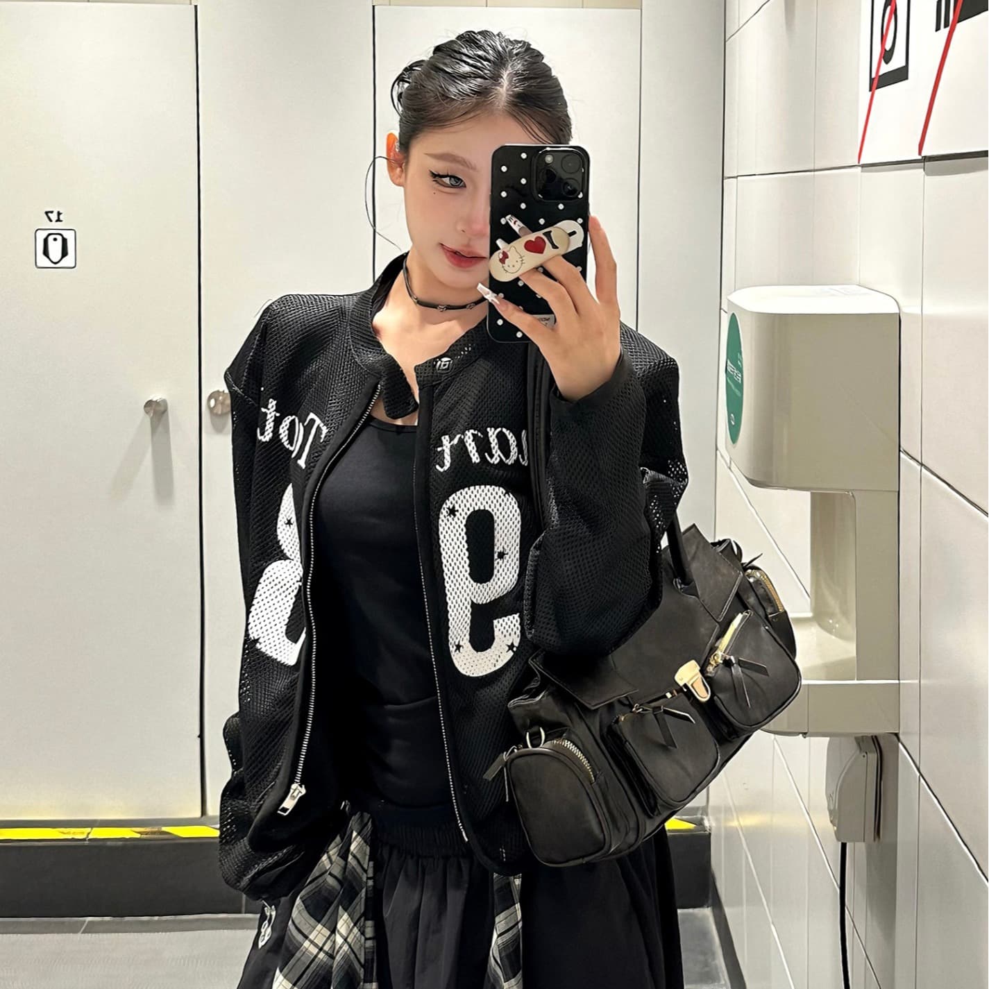 폭발 폭발 설탕 아메리칸 레트로 핫걸 알파벳 프린트 망사 여성 코트 가을 루즈핏 캐주얼 다용도 커플 맨위 이미지 5