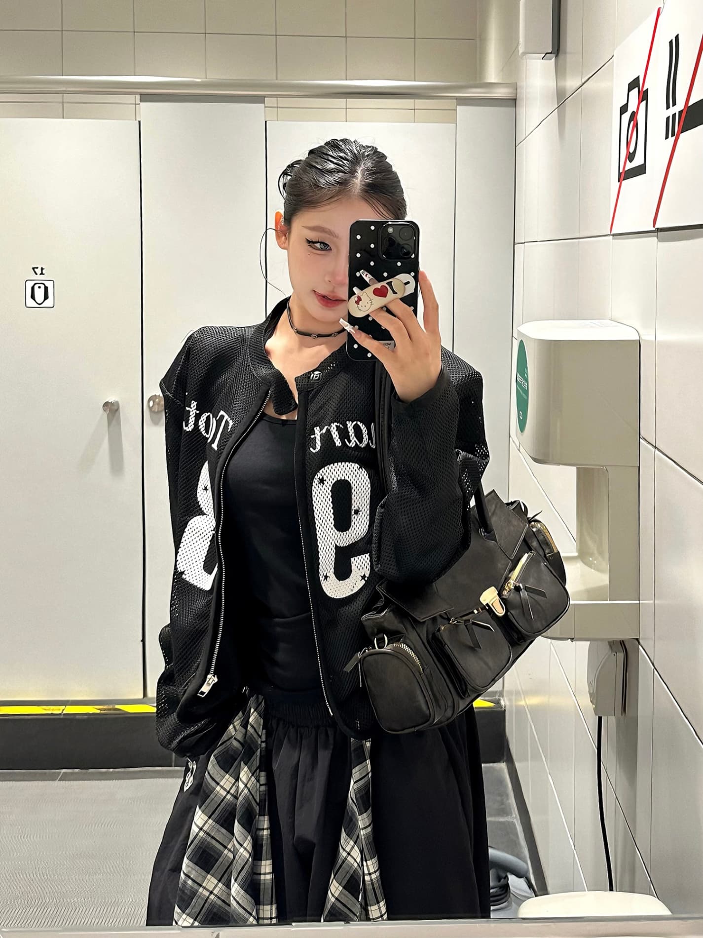 폭발 폭발 설탕 아메리칸 레트로 핫걸 알파벳 프린트 망사 여성 코트 가을 루즈핏 캐주얼 다용도 커플 맨위 상세 이미지 4