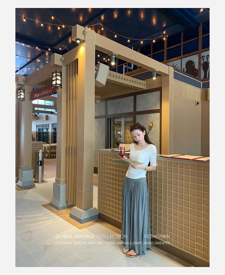 임산부 바지 여름 얇은 스타일 2026 모달 차가운 바지 도루 센스 루즈핏 슬림해 보이는 느긋한 바람 캐주얼 넓은 다리 길이 바지 상세 이미지 8