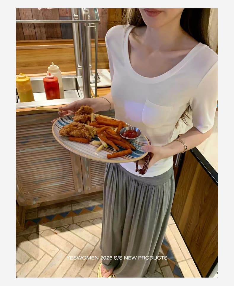 임산부 바지 여름 얇은 스타일 2026 모달 차가운 바지 도루 센스 루즈핏 슬림해 보이는 느긋한 바람 캐주얼 넓은 다리 길이 바지 상세 이미지 10