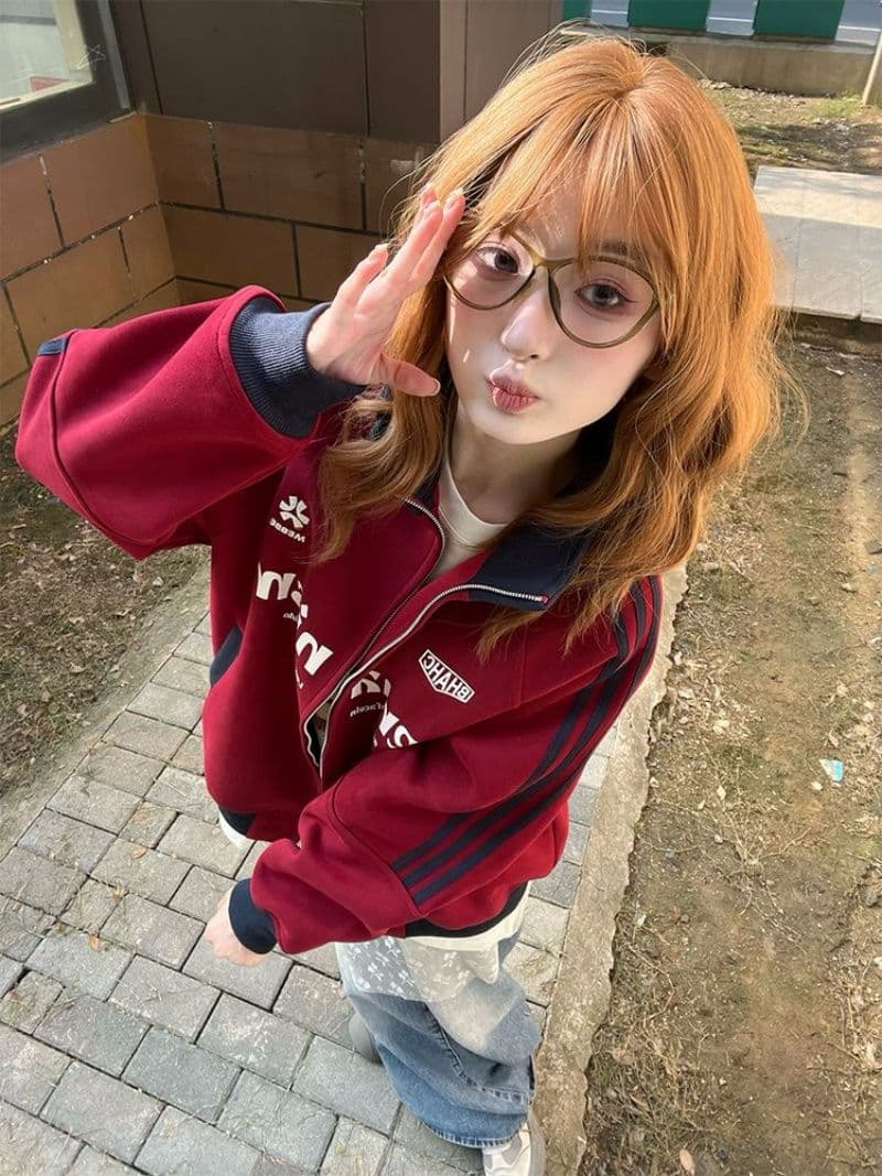 얇은 스타일 350 그램 원본 솜씨 백금 지퍼 순수한 Mianhua 면 복합 후드티 여성 이미지 4