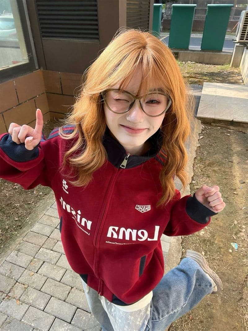 얇은 스타일 350 그램 원본 솜씨 백금 지퍼 순수한 Mianhua 면 복합 후드티 여성 이미지 2