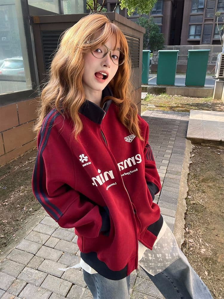 얇은 스타일 350 그램 원본 솜씨 백금 지퍼 순수한 Mianhua 면 복합 후드티 여성 상세 이미지 6