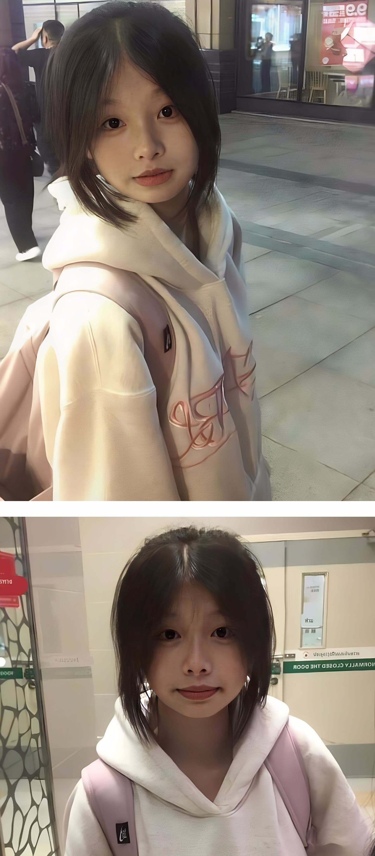 얇은 스타일 털이 있는 순면 국가 트렌디 자수 알파벳 후드티 여성 루즈핏 oversize 재킷 상세 이미지 3
