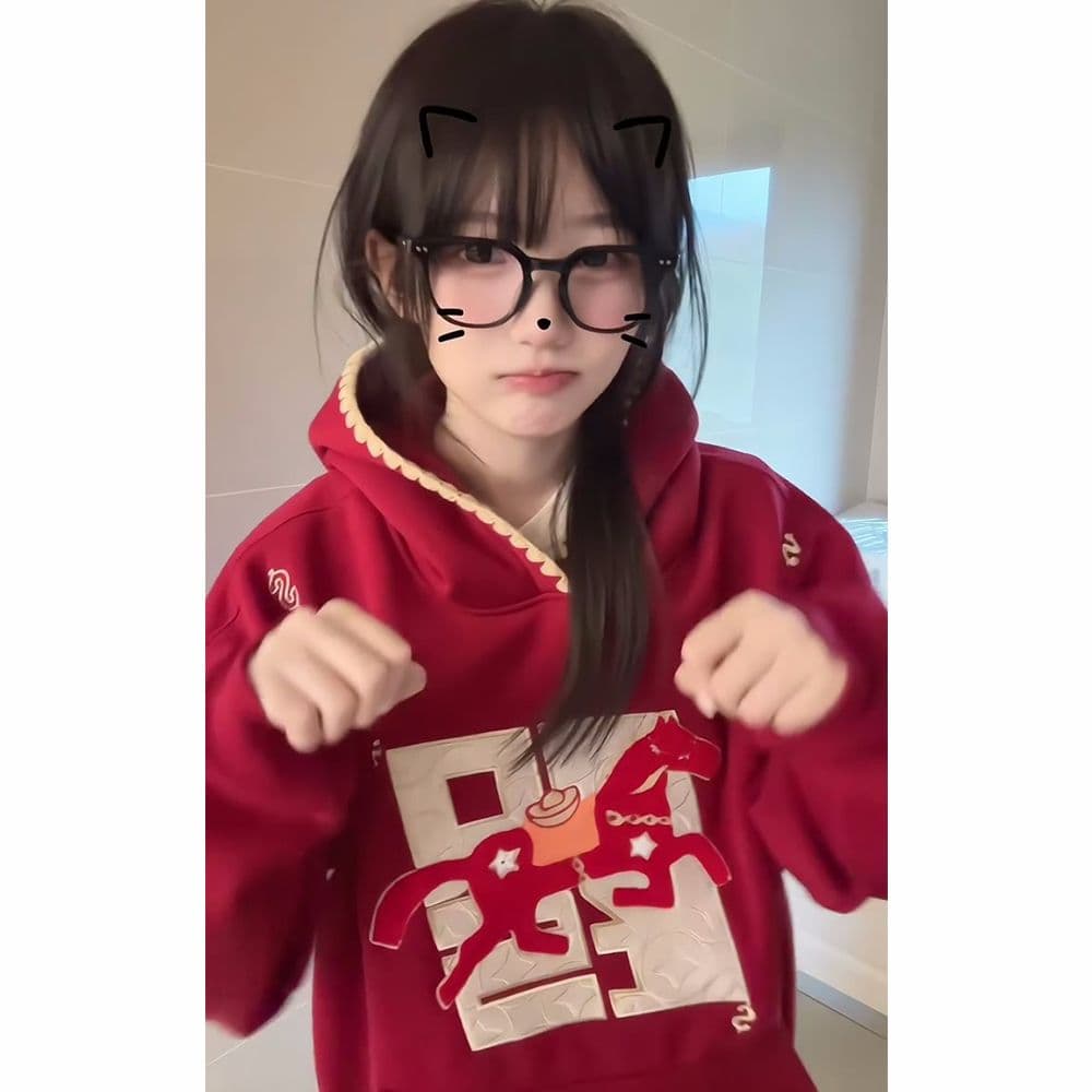 얇은 스타일 털이 있는 자수 이후 패키지 칼라 순수한 Mianhua 면 복합 후드티 여성 상세 이미지 6
