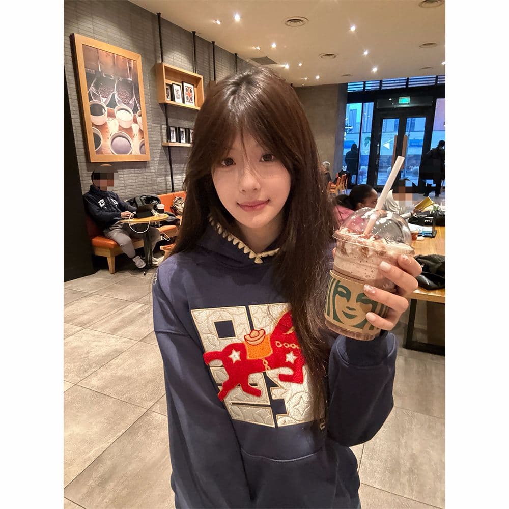 얇은 스타일 털이 있는 자수 이후 패키지 칼라 순수한 Mianhua 면 복합 후드티 여성 상세 이미지 10