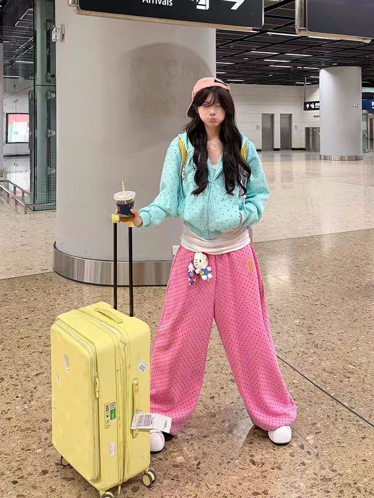 얇은 스타일 원본 솜씨 도트 무늬 프린트 이후 패키지 칼라 순수한 Mianhua 면 복합 지퍼 재킷 상세 이미지 4