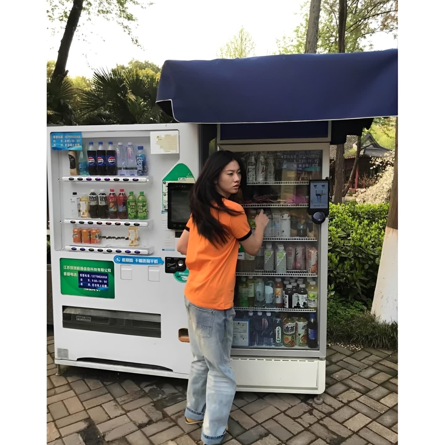 원본 원단 완제품 프린트 210 그램 95 면 배색 패치워크 주황색 반팔 티셔츠 상세 이미지 5