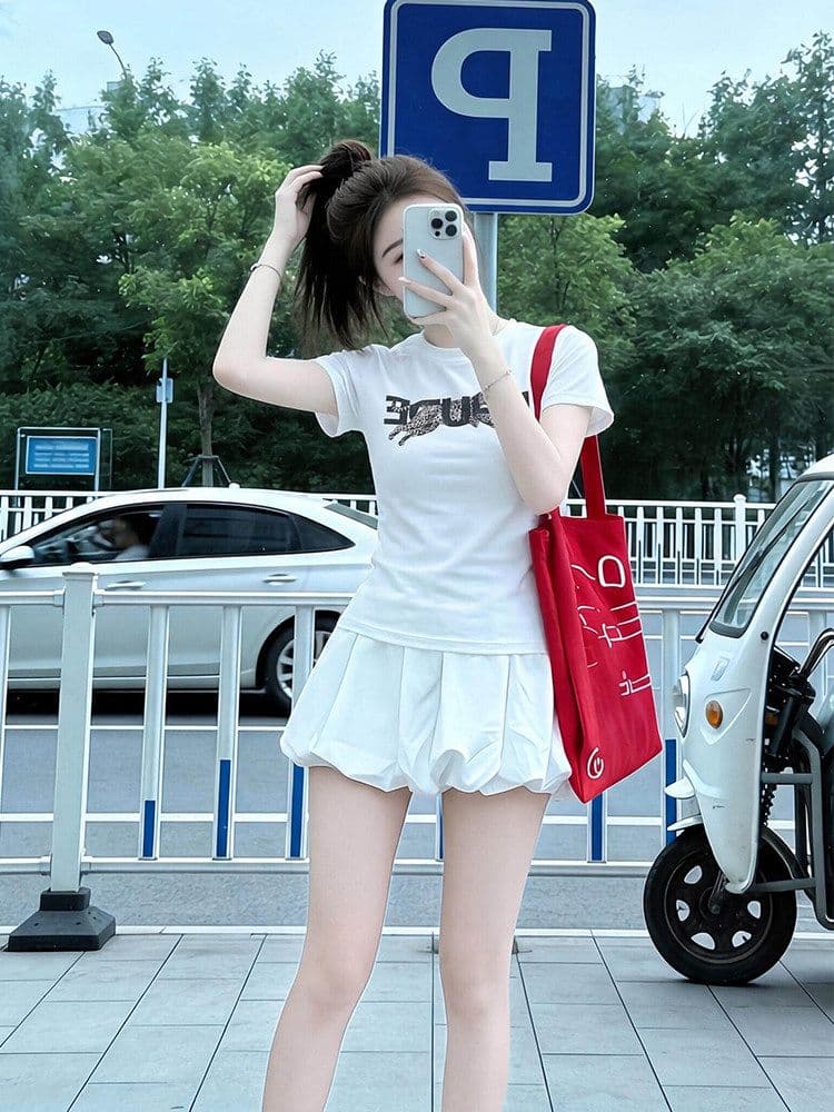 210 그램 40 좋은 면 1 1 아메리칸 핫걸 레오파드 무늬 프린트 디자인 센스 라운드 넥 반팔 티셔츠 여성 여름 맨위 이미지 4