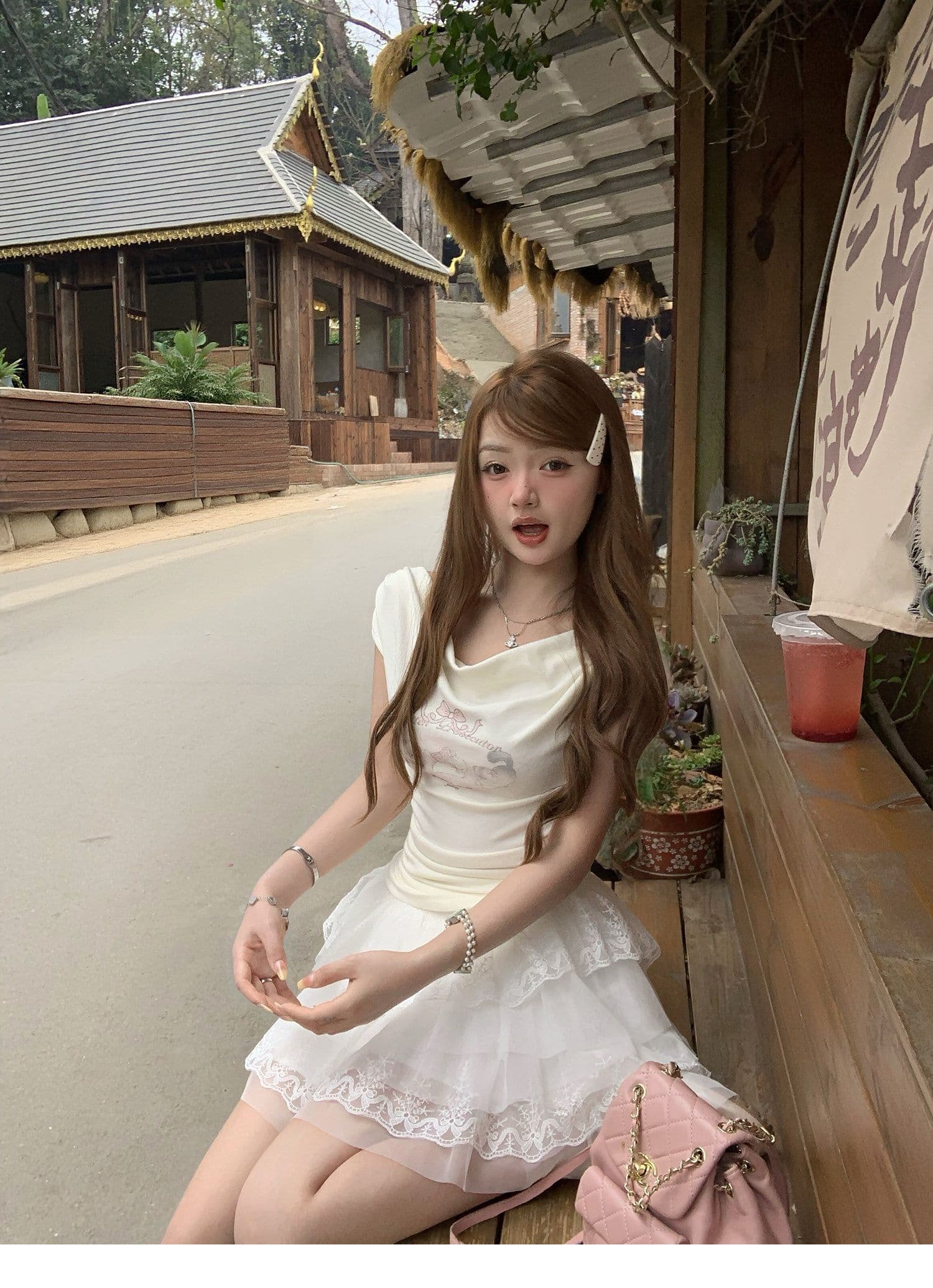 260 그램 사람들 면 작은 대중 흔들다 칼라 핫걸 프린트 반팔 여성 티셔츠 2026 새로운 여름 몸매 가꾸기 쇼트 스타일 작은 맨위 상세 이미지 34
