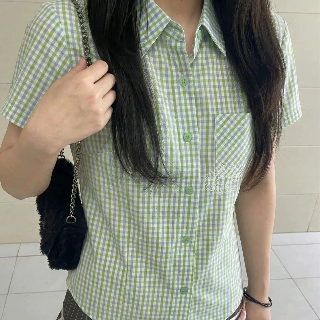 이전 조각 자수 뒤로 주문 표준 광저우 셔틀 직물 polo 반팔 셔츠 상세 이미지 3
