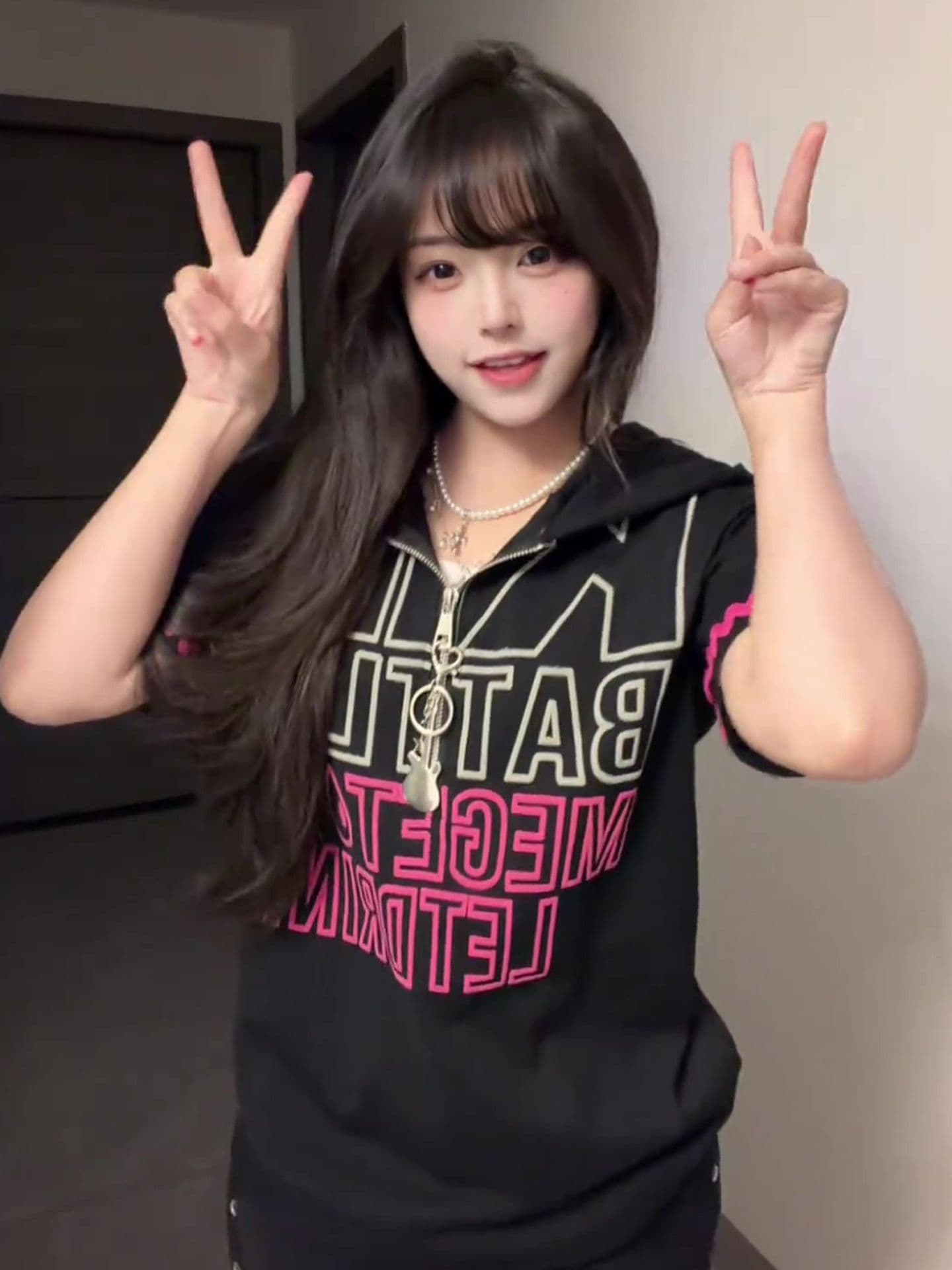 백금 지퍼 행침 가을 부형제 19 지점 220 그램 순면 반팔 티셔츠 여성 상세 이미지 9