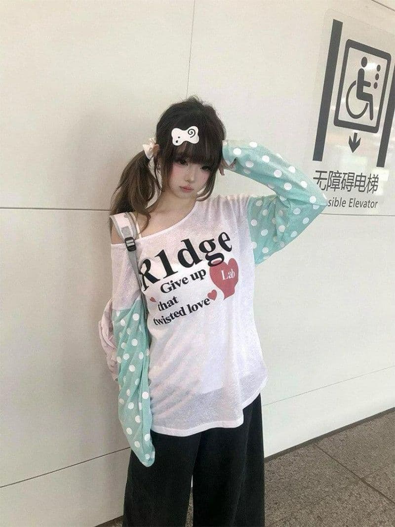 원본 생방송 품질 원본 원단 눈꽃 게으른 면 대 핏 스타일 오프숄더 자외선 차단 표지 상세 이미지 5