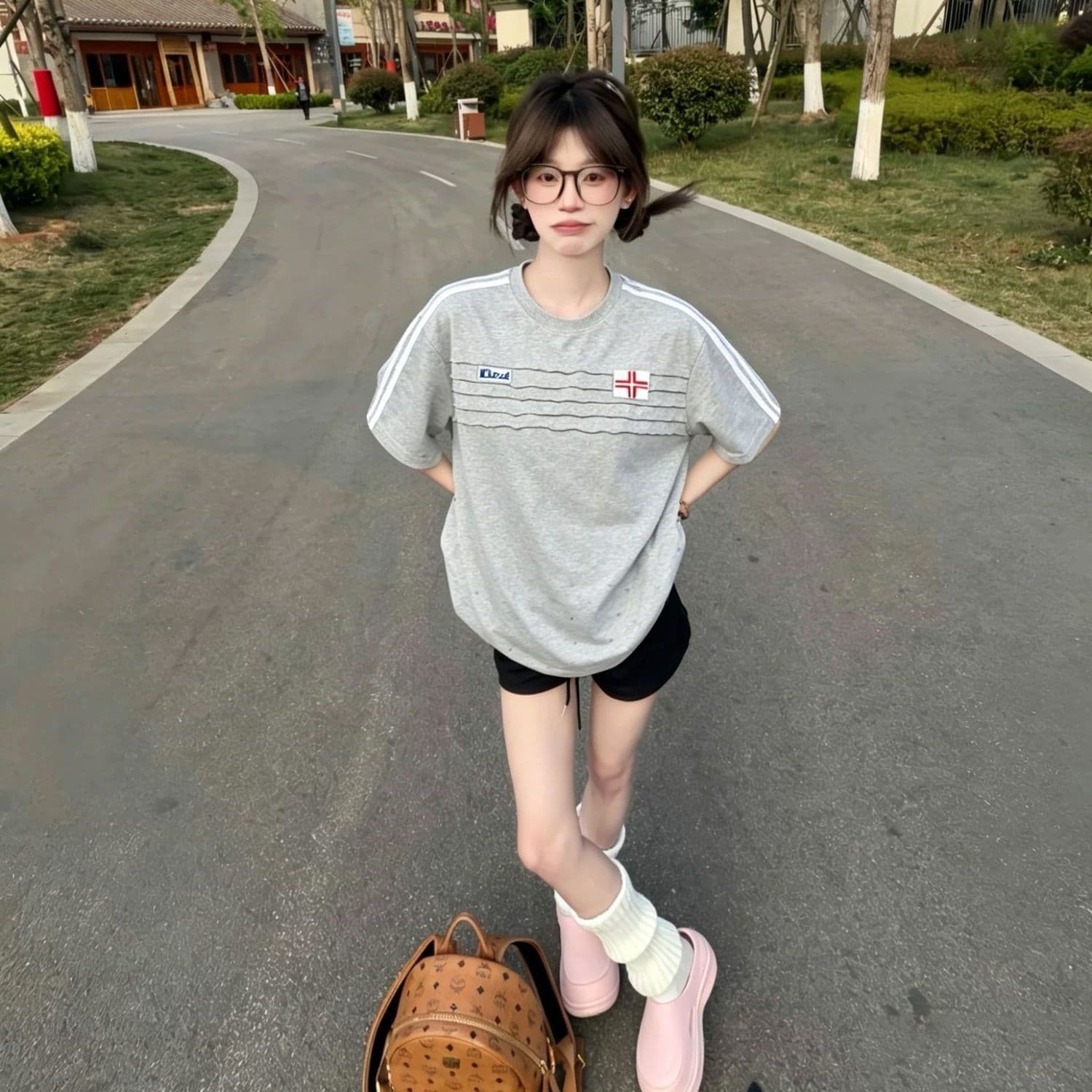 원본 솜씨 순면 220 그램 빗질하다 닫기 반팔 티셔츠 여성 상세 이미지 3