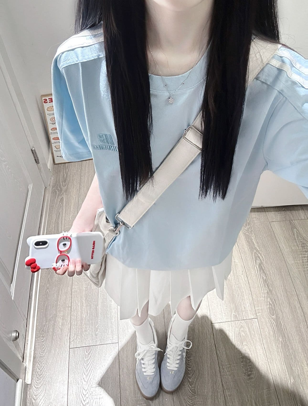 자수 패치 순면 220 그램 빗질하다 닫기 반팔 티셔츠 여성 이미지 3