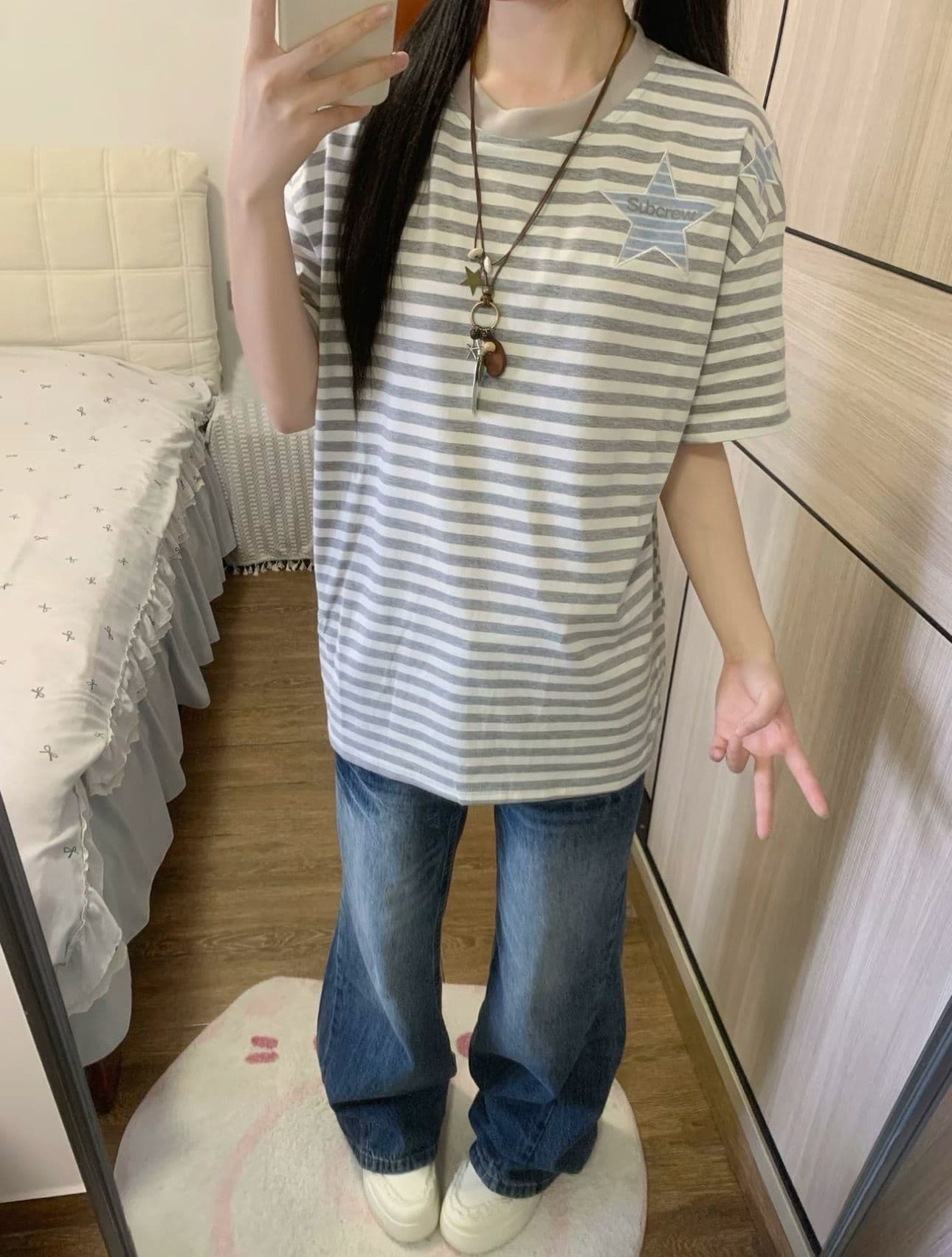 자수 패치 네리 가게 천 광저우 원본 원단 반팔 티셔츠 여성 상세 이미지 2