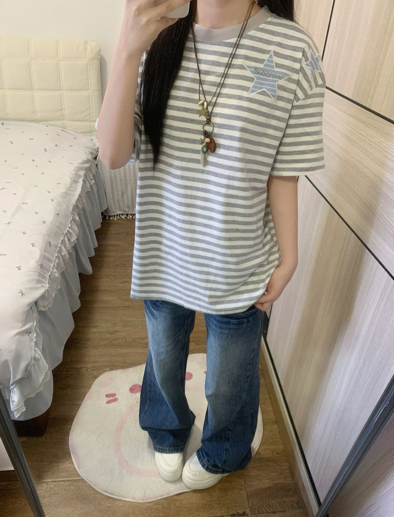 자수 패치 네리 가게 천 광저우 원본 원단 반팔 티셔츠 여성 상세 이미지 7