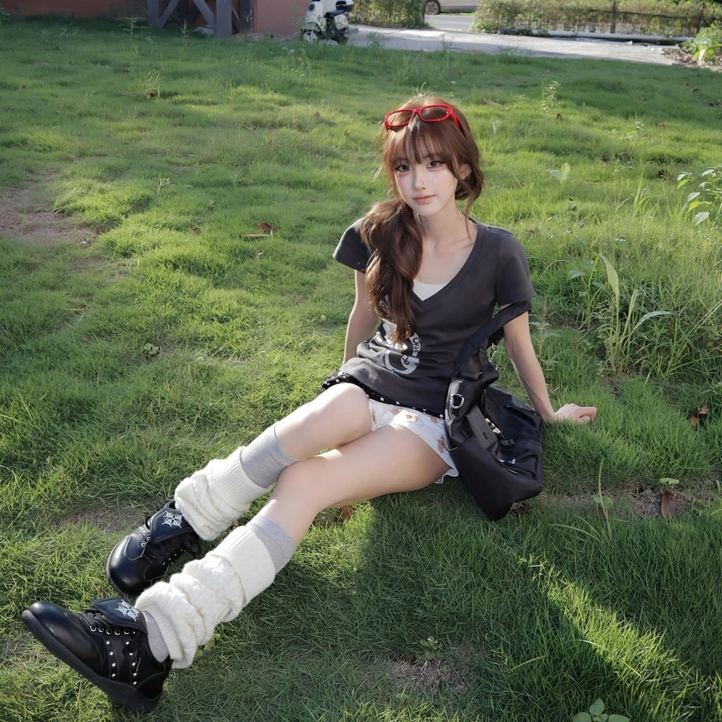 원본 원단 대 프린트 완제품 스트레이트 밖으로 210 그램 95 면 참고 V넥 몸매 가꾸기 슬림해 보이는 반팔 티셔츠 이미지 5