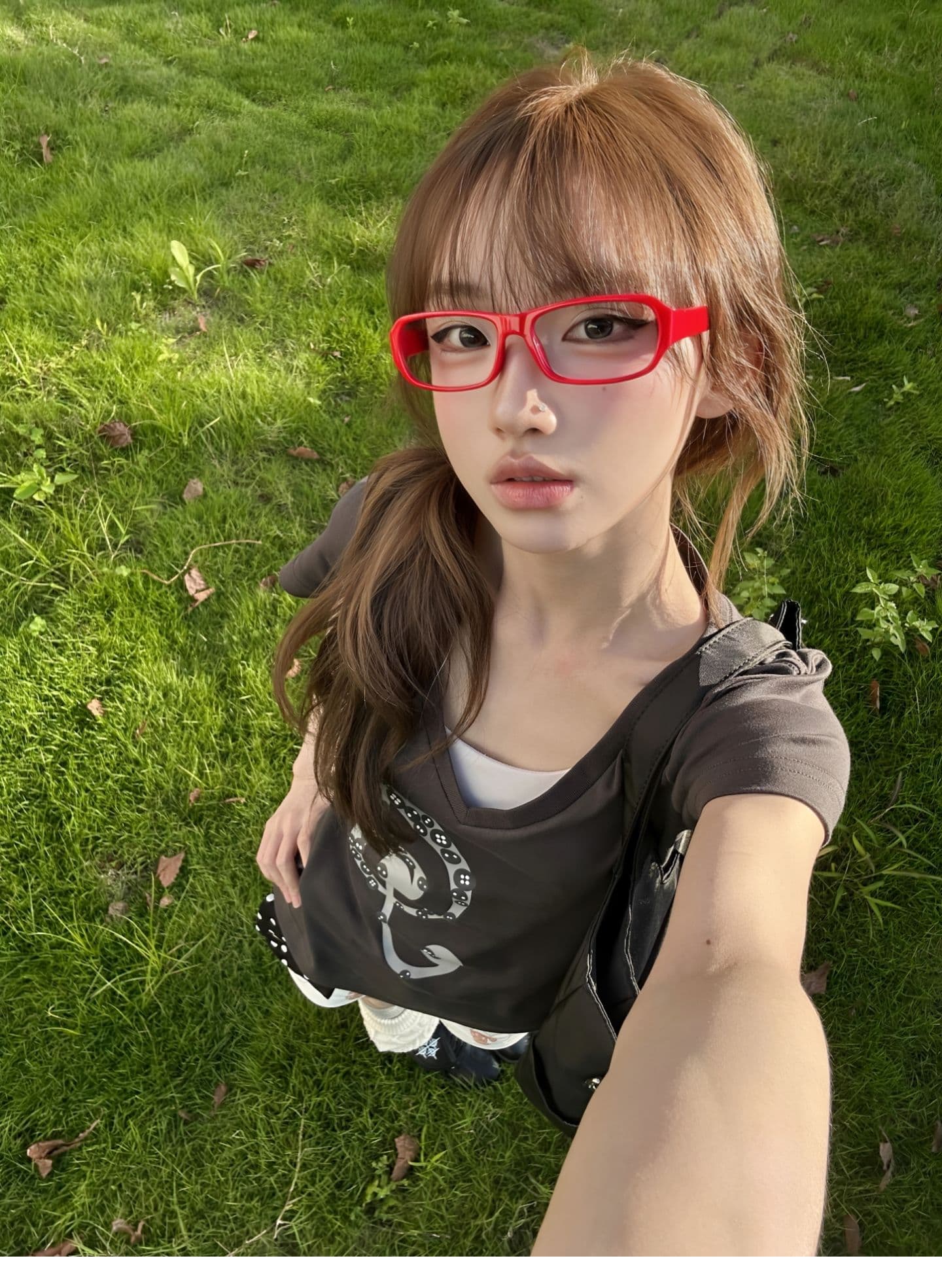 원본 원단 대 프린트 완제품 스트레이트 밖으로 210 그램 95 면 참고 V넥 몸매 가꾸기 슬림해 보이는 반팔 티셔츠 상세 이미지 4