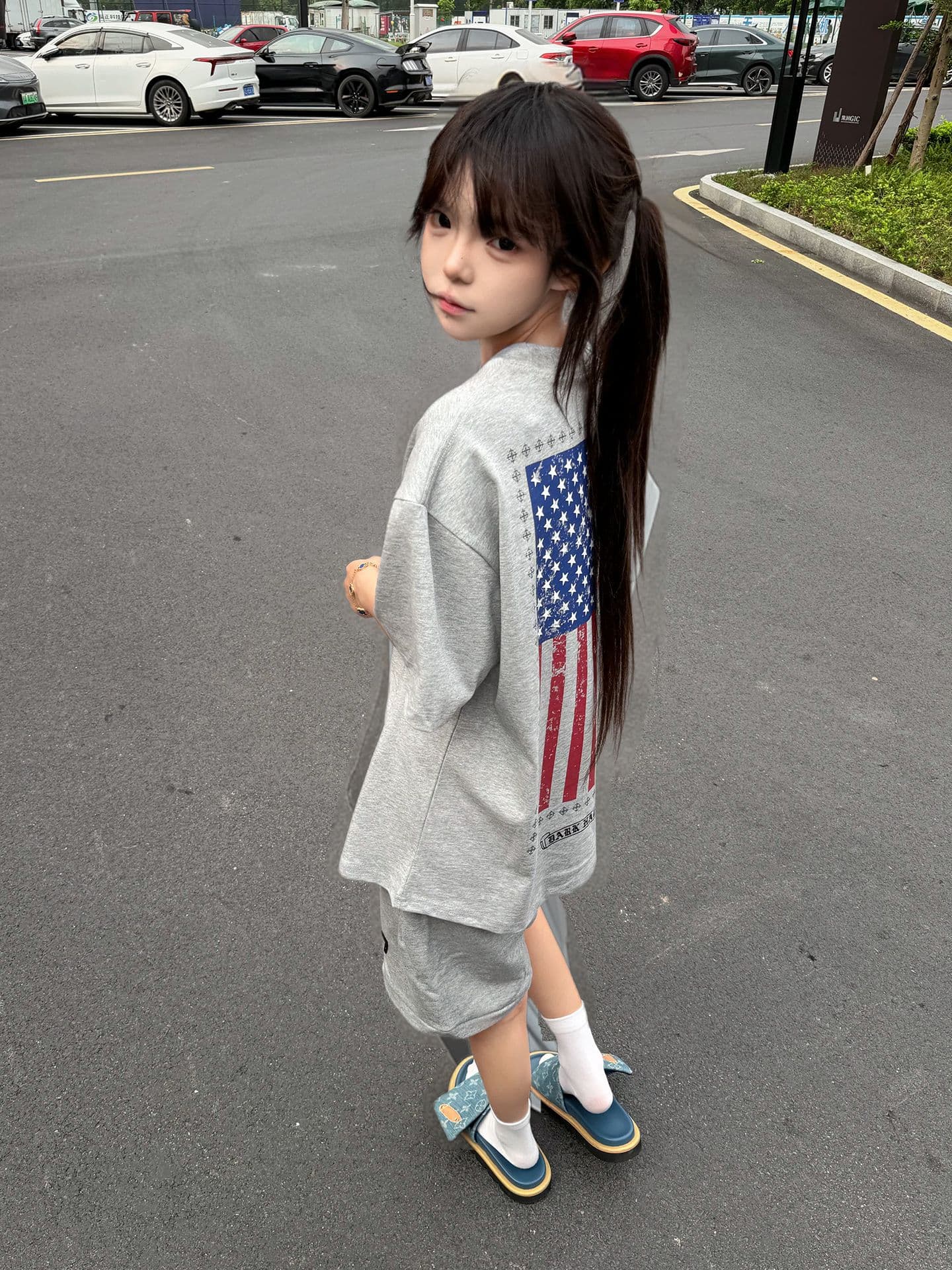 원본 솜씨 19 지점 220 그램 순면 반팔 티셔츠 여성 상세 이미지 5