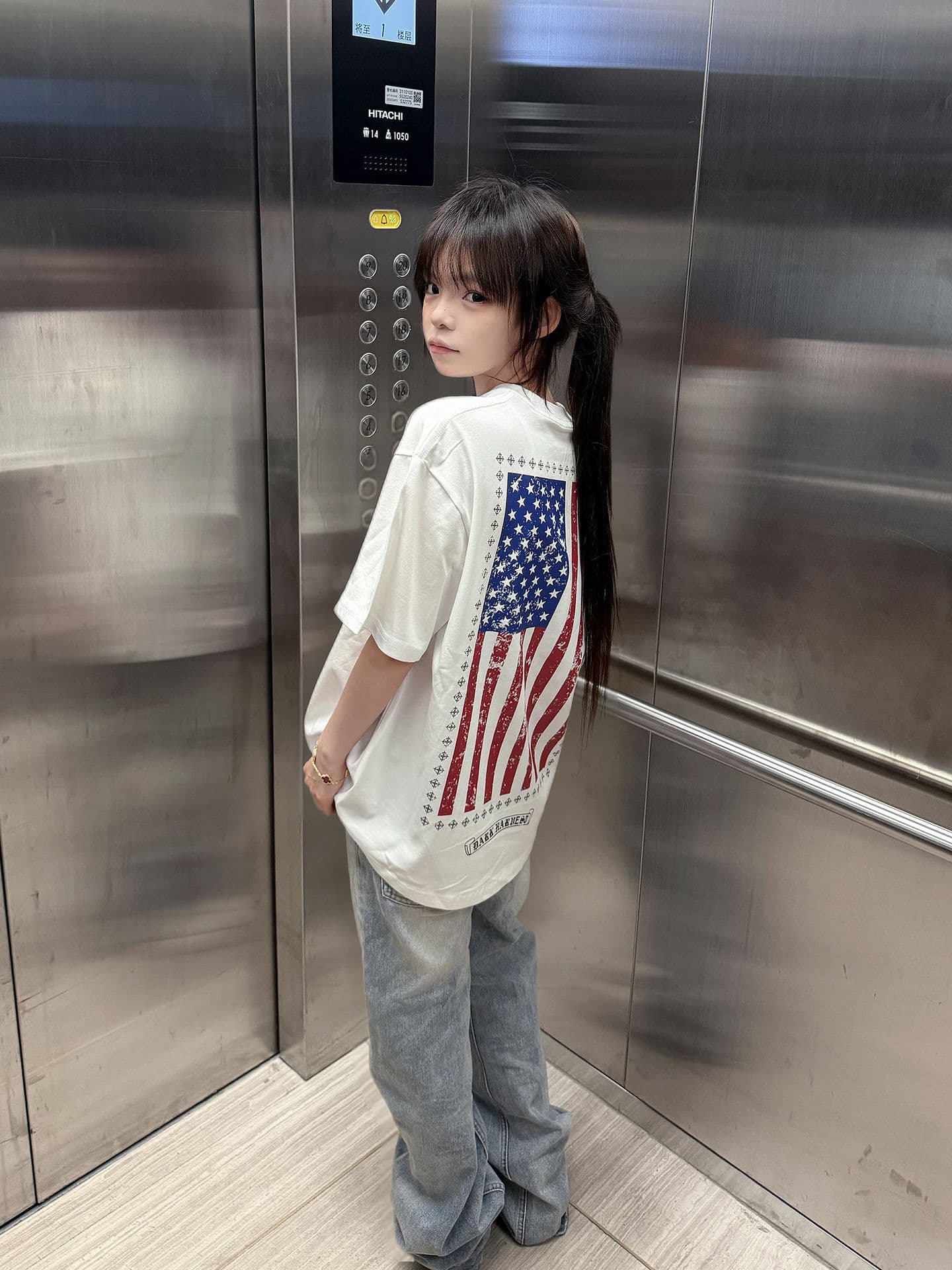 원본 솜씨 19 지점 220 그램 순면 반팔 티셔츠 여성 상세 이미지 7