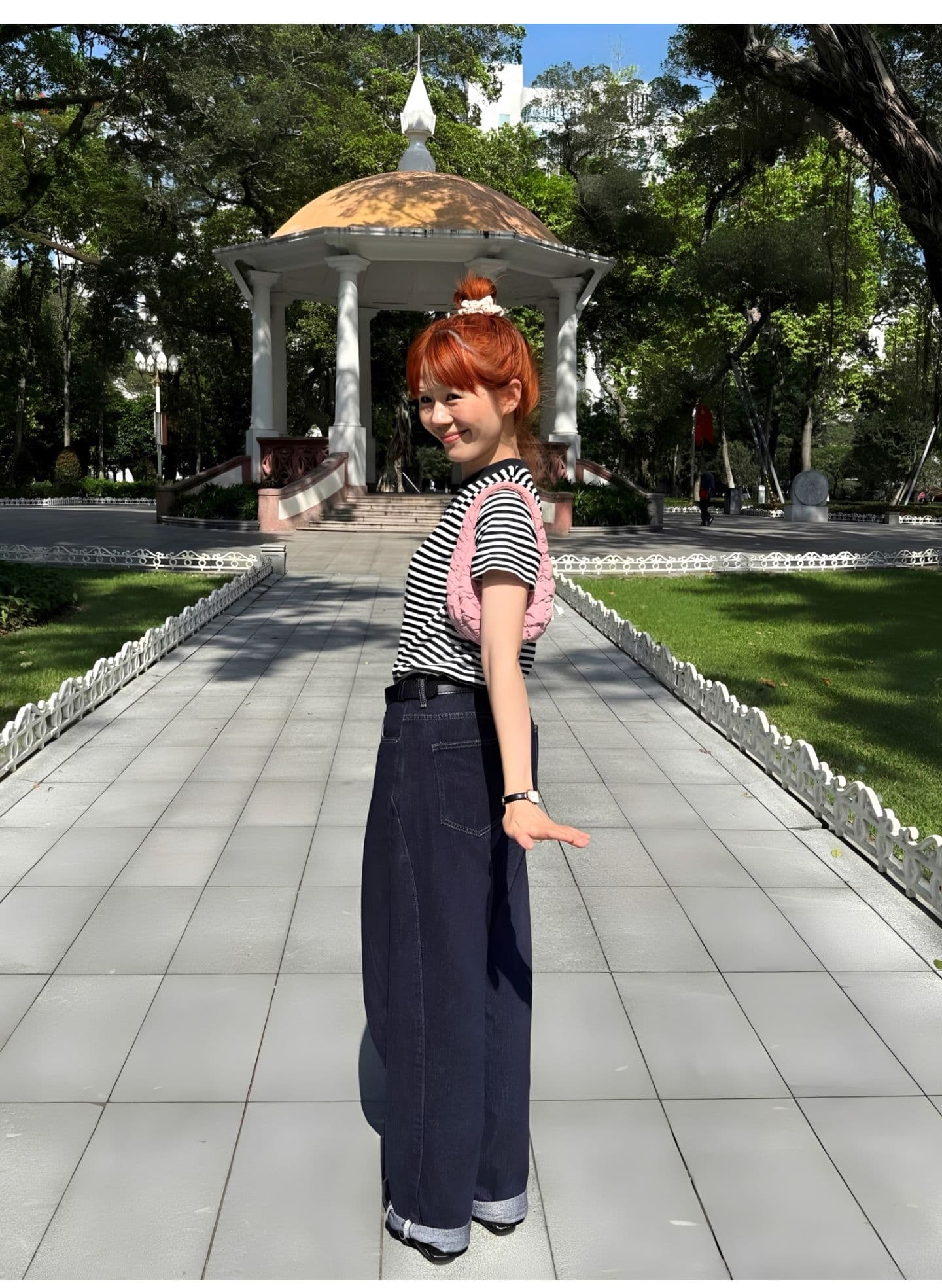 광저우 원단 대나무 마디 면 흑백 줄무늬 패치워크 색상 마이크로 ~을 통해 얇은 스타일 반팔 티셔츠 여성 셔츠 상세 이미지 7