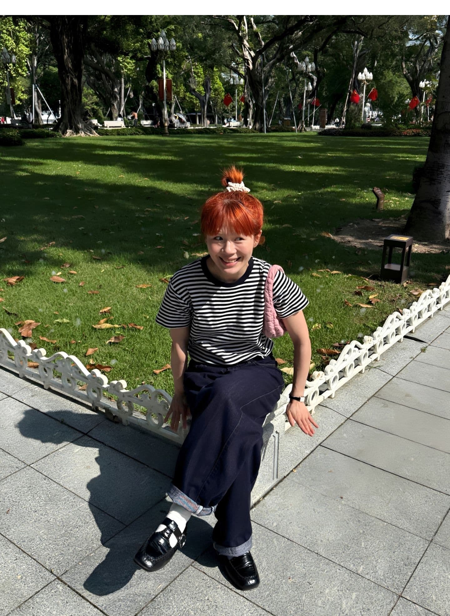 광저우 원단 대나무 마디 면 흑백 줄무늬 패치워크 색상 마이크로 ~을 통해 얇은 스타일 반팔 티셔츠 여성 셔츠 상세 이미지 8