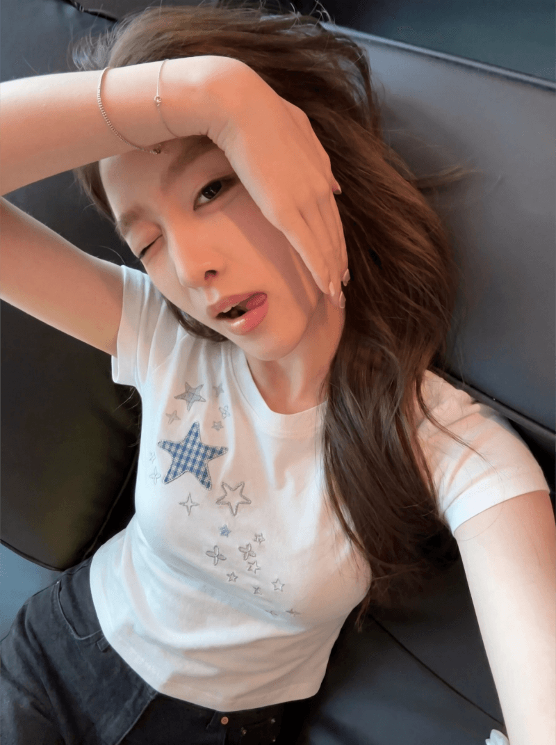 자수 네리 가게 천 40 220 그램 92 면 8 암모니아 Lun 몸매 가꾸기 반팔 티셔츠 이미지 2