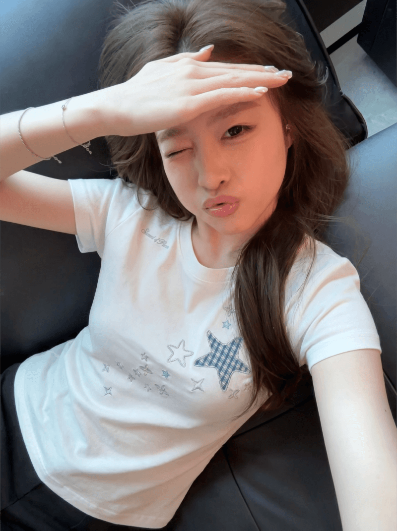 자수 네리 가게 천 40 220 그램 92 면 8 암모니아 Lun 몸매 가꾸기 반팔 티셔츠 상세 이미지 7