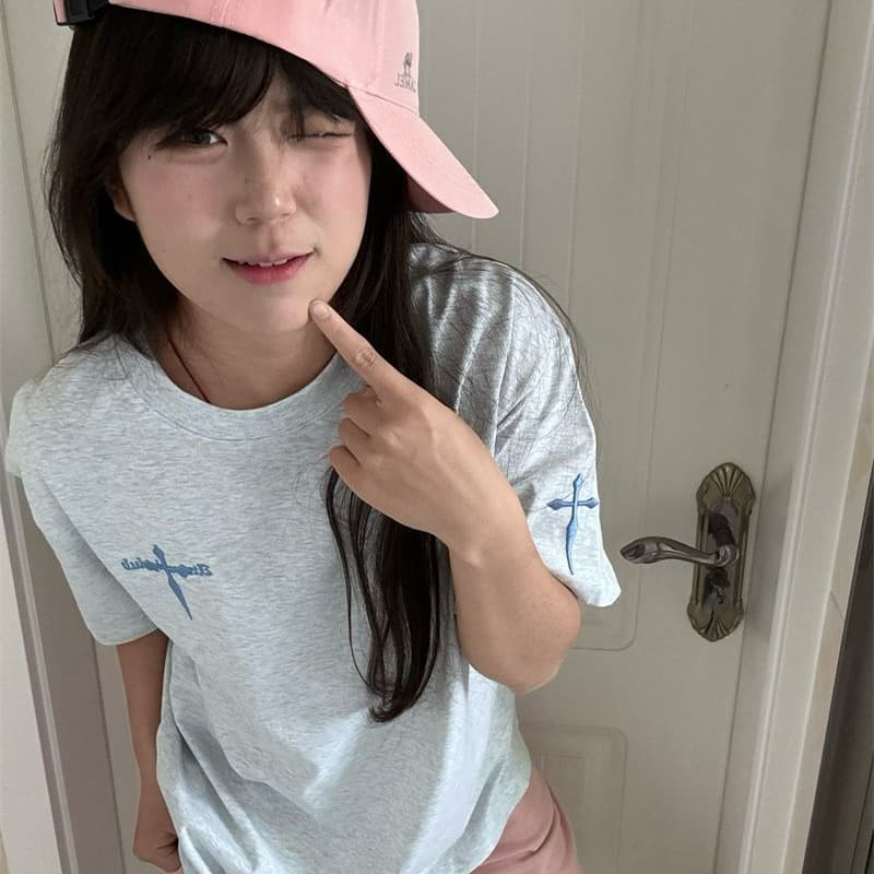 좋은 품질 자수 네리 가게 천 주문 접착제 표준 19 지점 220 그램 순면 반팔 티셔츠 이미지 5