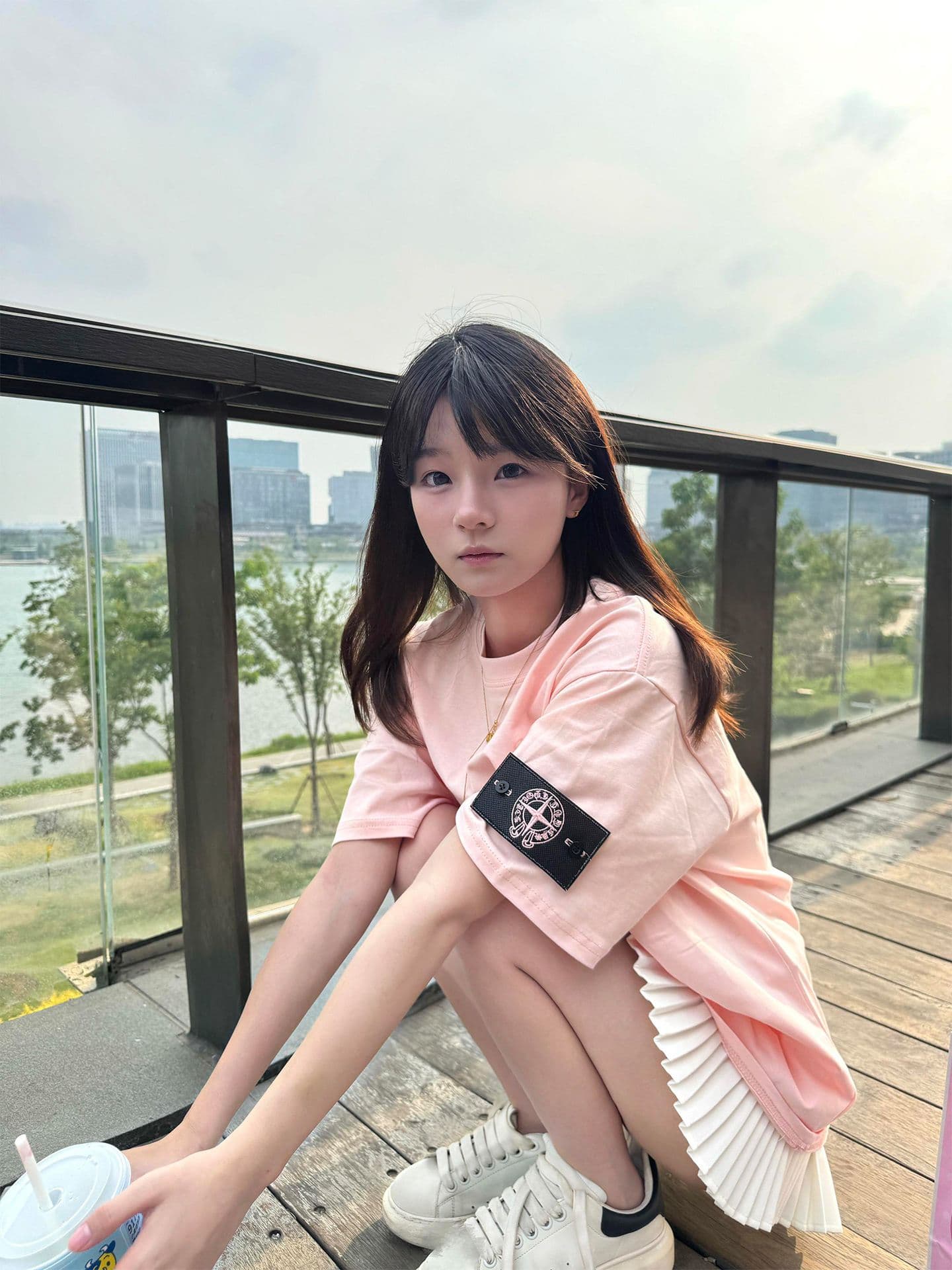 프린트 범프 강철 인쇄 탈착식 표준 19 지점 220 그램 순면 반팔 티셔츠 여성 상세 이미지 10