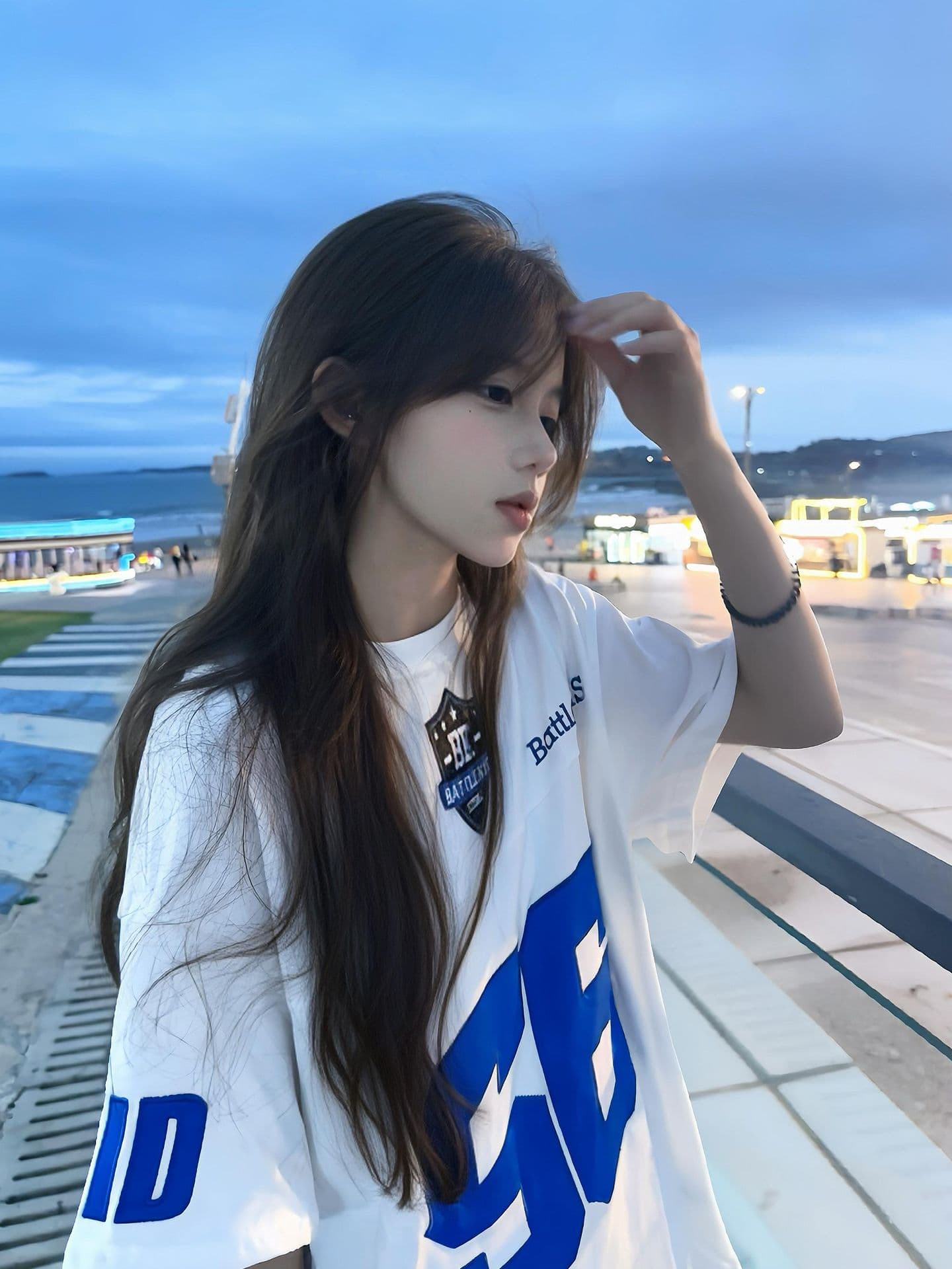 자수 패치 네리 가게 천 19 지점 220 그램 순면 반팔 티셔츠 여성 이미지 4