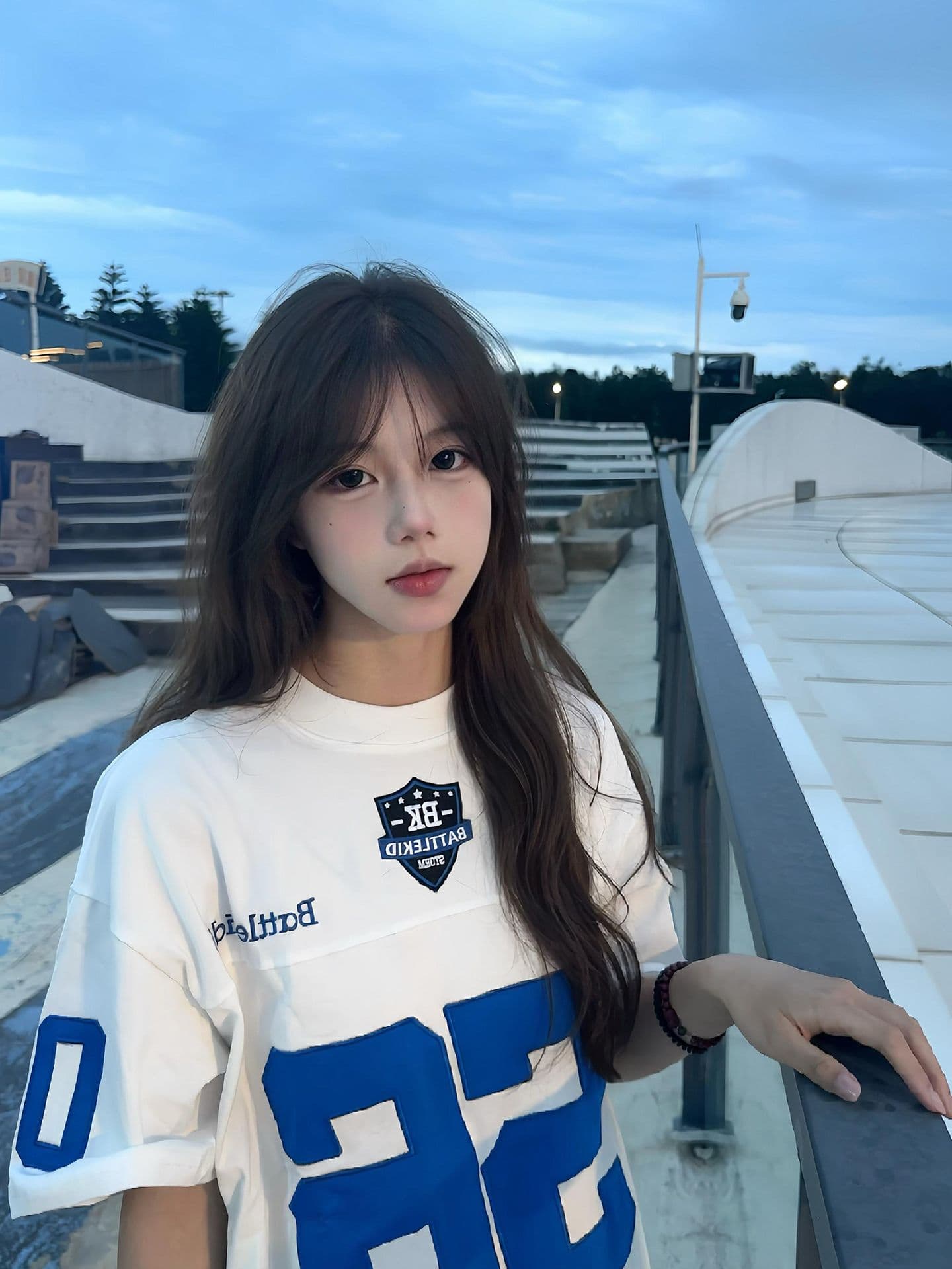 자수 패치 네리 가게 천 19 지점 220 그램 순면 반팔 티셔츠 여성 이미지 2