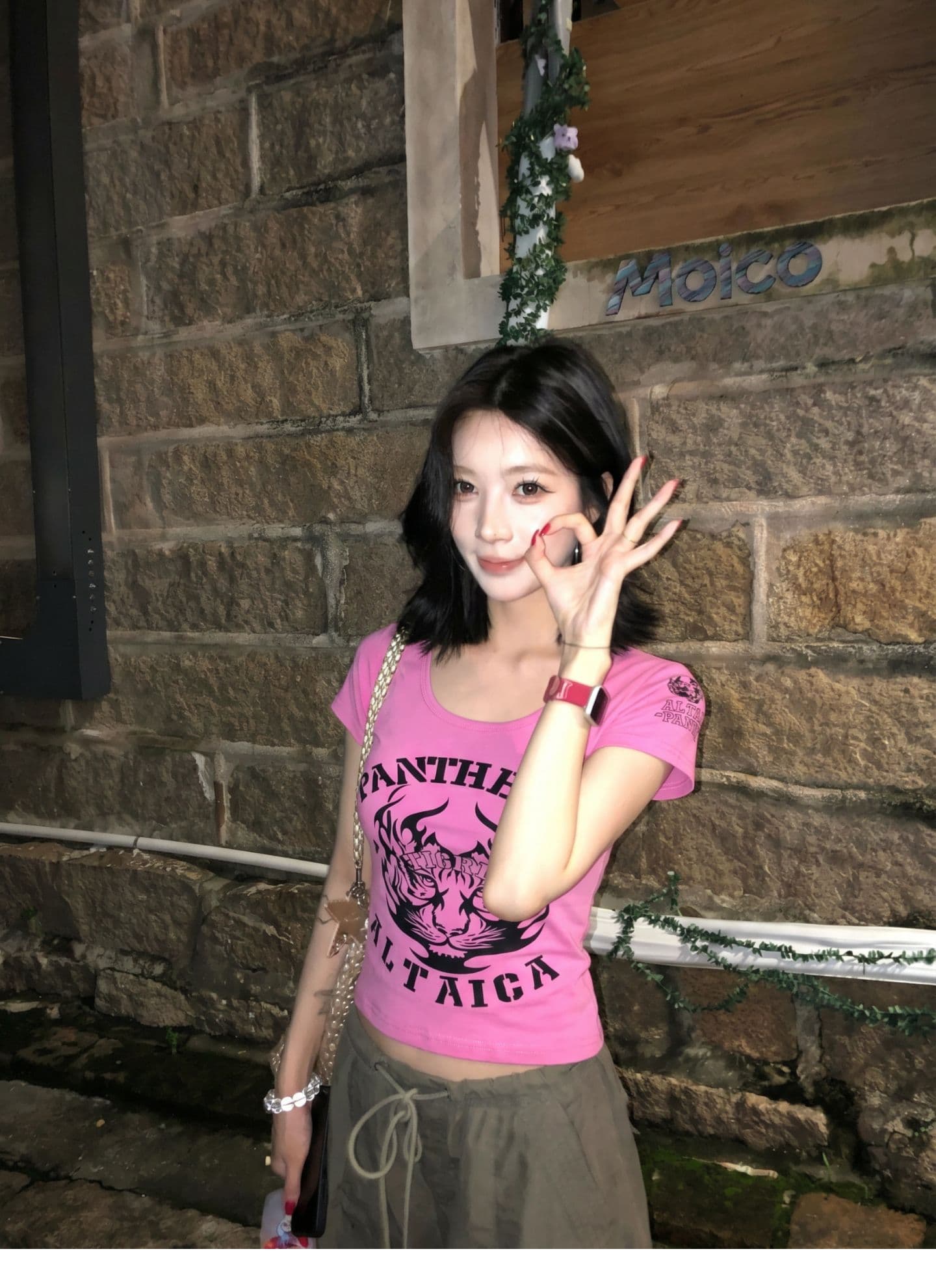 광저우 원단 디지털 직분사 완제품 210 그램 95 면 40s 오스트리아 델 광장 칼라 호랑이 반팔 상세 이미지 4