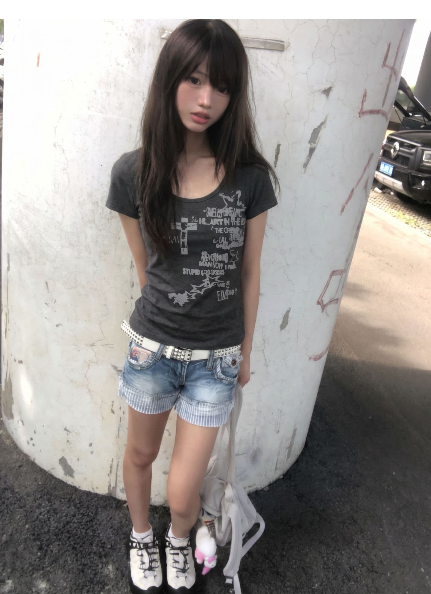 광저우 원단 디지털 직분사 완제품 210 그램 95 면 40s 오스트리아 델 십자가 낙서 반팔 상세 이미지 8