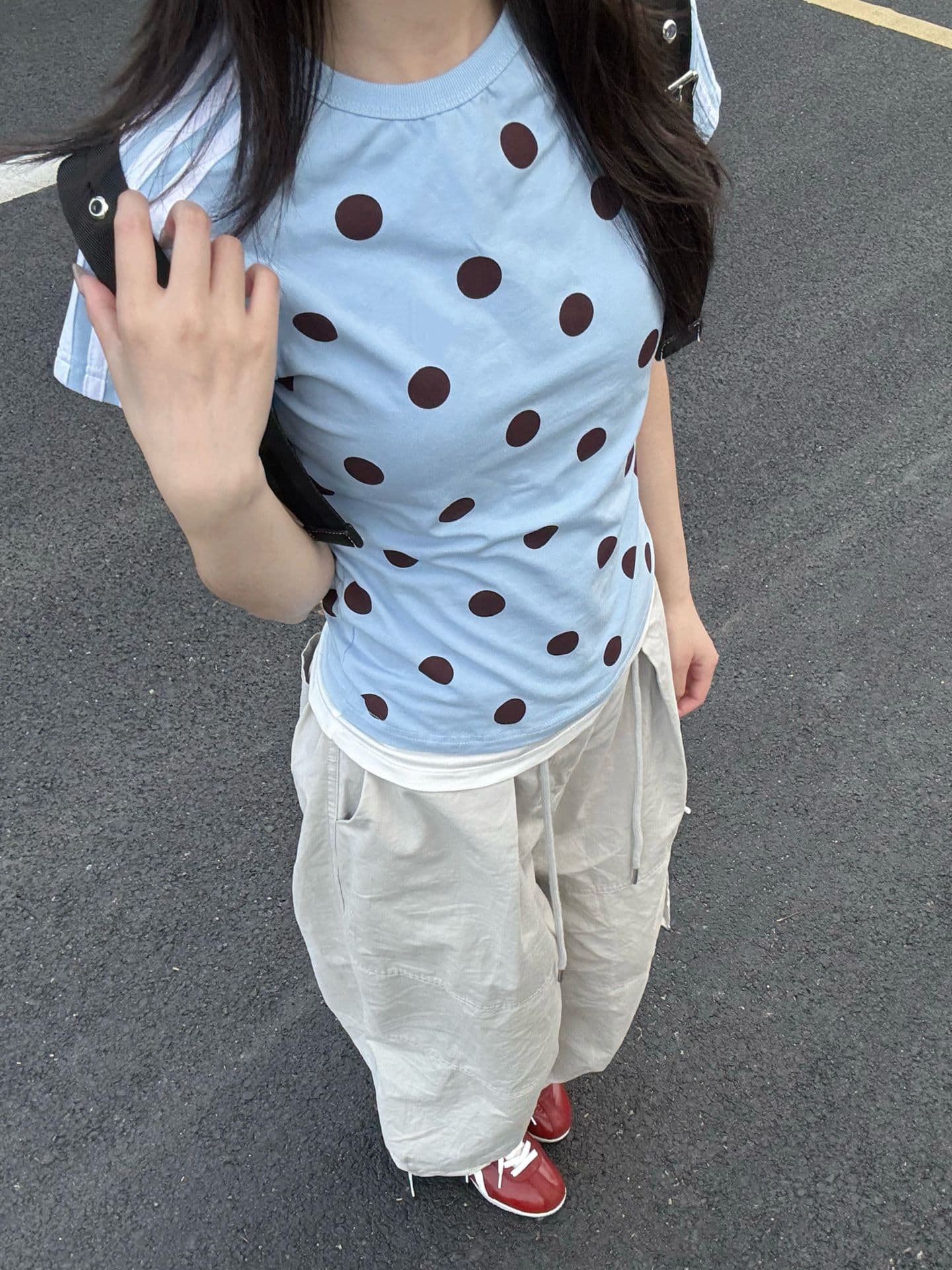 좋은 품질 원본 솜씨 리본 40 220 그램 92 면 8 암모니아 Lun 반팔 티셔츠 상세 이미지 2