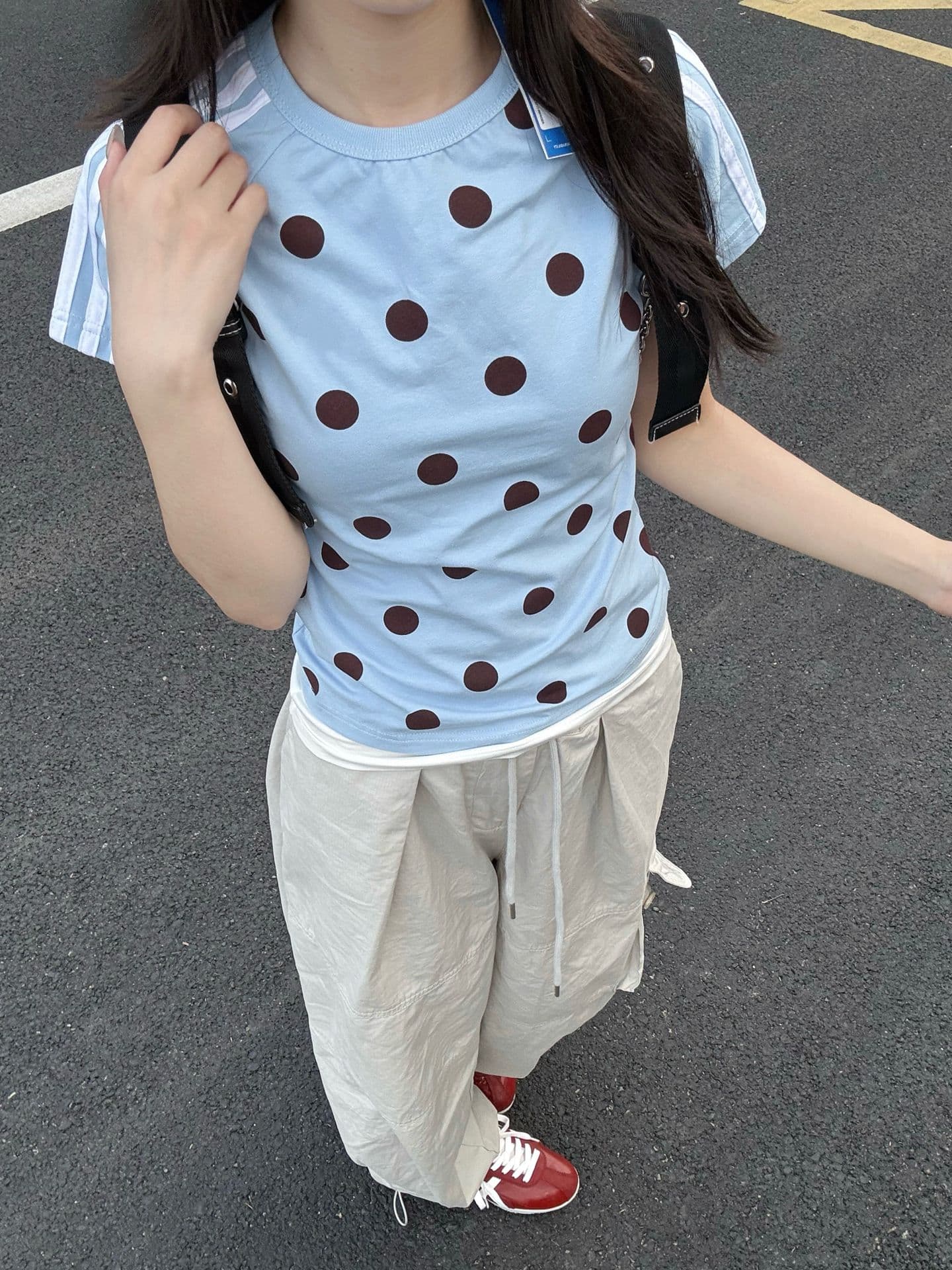 좋은 품질 원본 솜씨 리본 40 220 그램 92 면 8 암모니아 Lun 반팔 티셔츠 상세 이미지 4