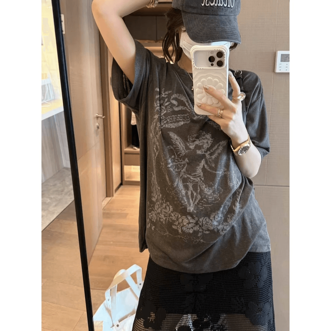 광저우 라이 경기 서울 눈꽃 얼음 차가운 면 165 그램 헝겊 차가운 미끄러짐 반팔 티셔츠 상세 이미지 2