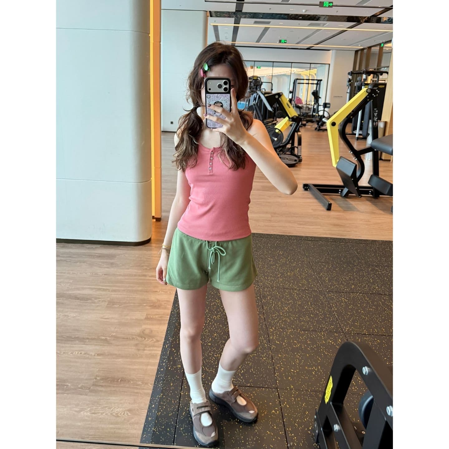 광저우 원단 원본 원단 리브 부서 버클 허리 수축 슬림해 보이는 A형 단어 조끼 여성 여름 이미지 3