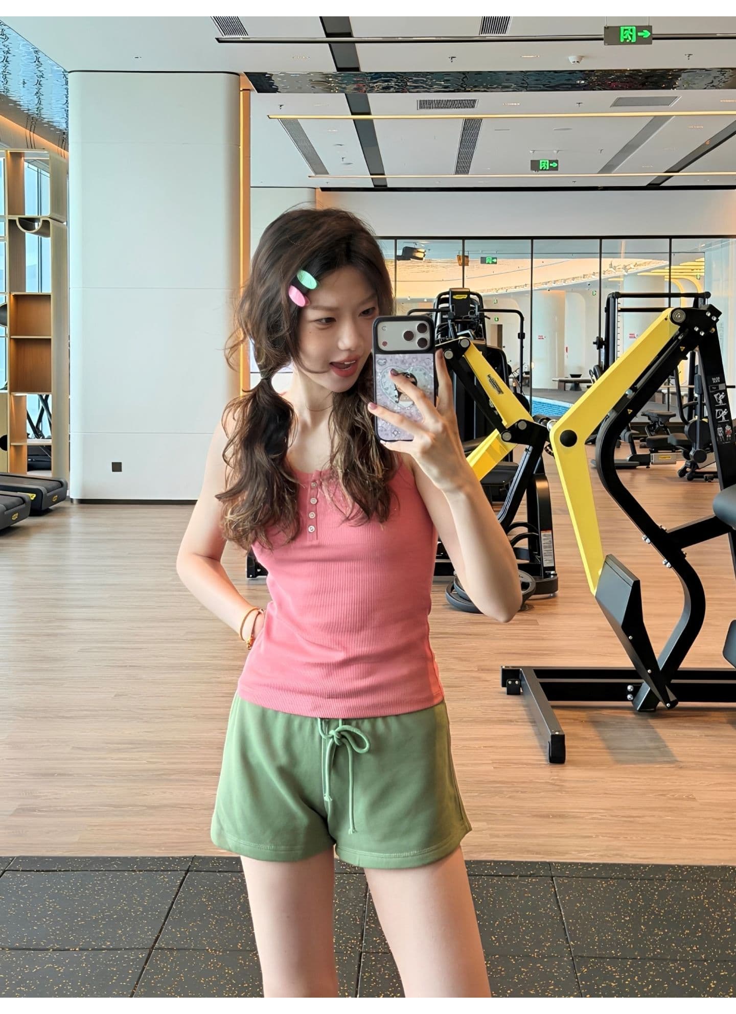 광저우 원단 원본 원단 리브 부서 버클 허리 수축 슬림해 보이는 A형 단어 조끼 여성 여름 상세 이미지 6