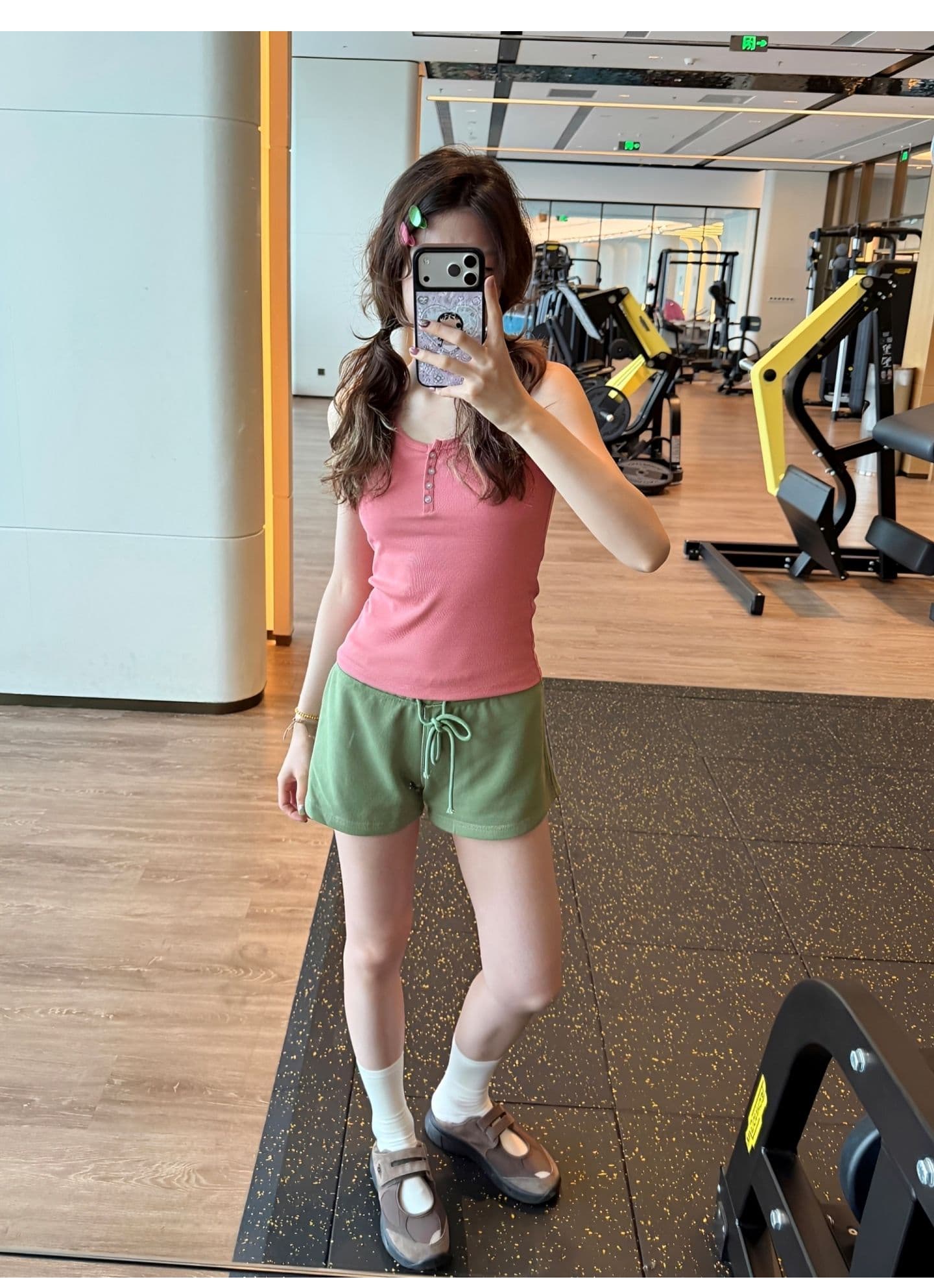 광저우 원단 원본 원단 리브 부서 버클 허리 수축 슬림해 보이는 A형 단어 조끼 여성 여름 상세 이미지 7