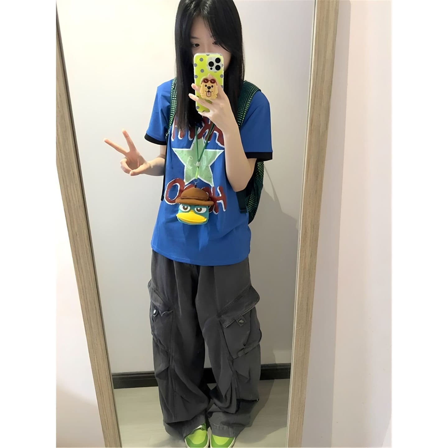 광저우 원단 인쇄 완제품 32 빗질하다 순면 닫기 아메리칸 레트로 배색 패치워크 반팔 이미지 5