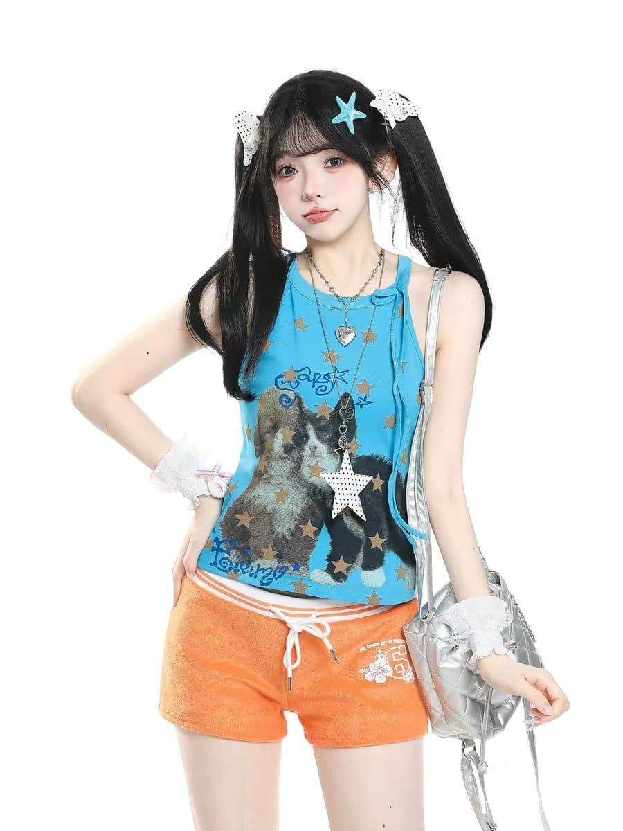 좋은 품질 원본 솜씨 40 220 그램 92 면 8 암모니아 Lun 작은 조끼 상세 이미지 3