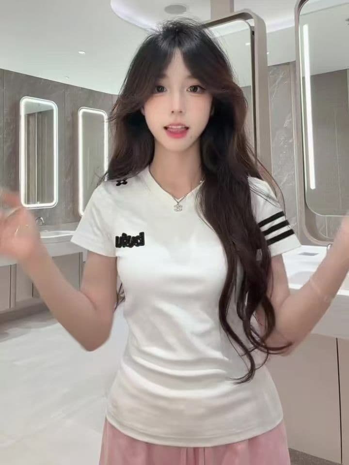원본 솜씨 자수 40 오스트리아 세대 서울 210 그램 순면 반팔 티셔츠 여성 상세 이미지 4