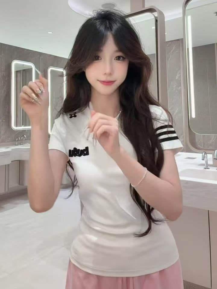 원본 솜씨 자수 40 오스트리아 세대 서울 210 그램 순면 반팔 티셔츠 여성 상세 이미지 6