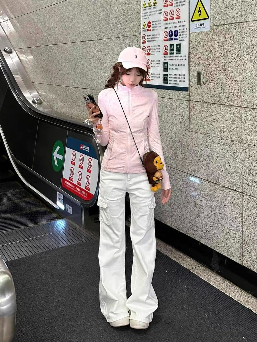 도트 무늬 몸매 가꾸기 자외선 차단 의류 여자 여름 새로운 야외 세트 얇고 가벼운 차가운 센스 통기성 상세 이미지 6