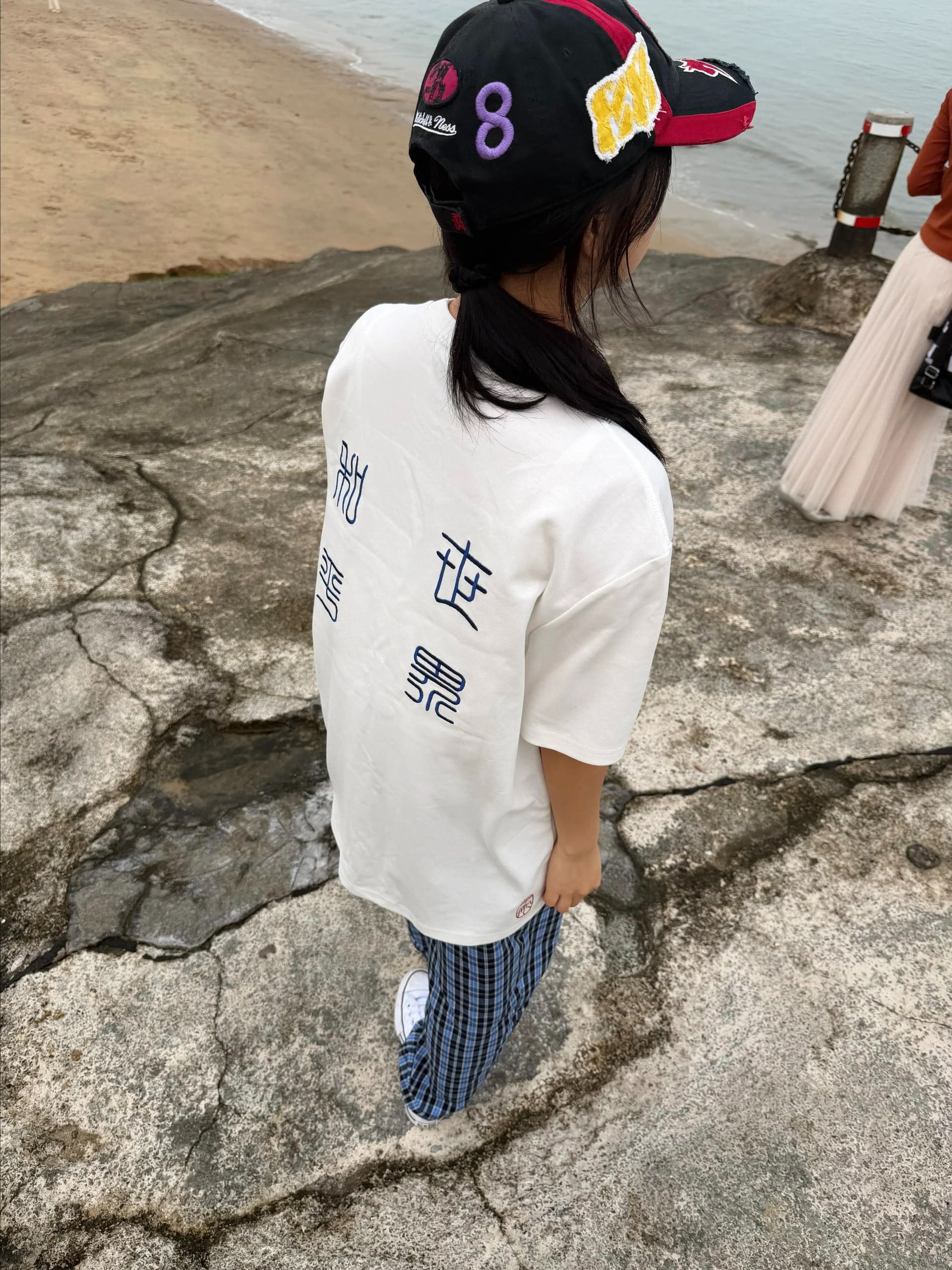 원본 핫셀블라드 선 자수 네리 가게 천 19 지점 220 그램 순면 반팔 티셔츠 남녀 상세 이미지 10
