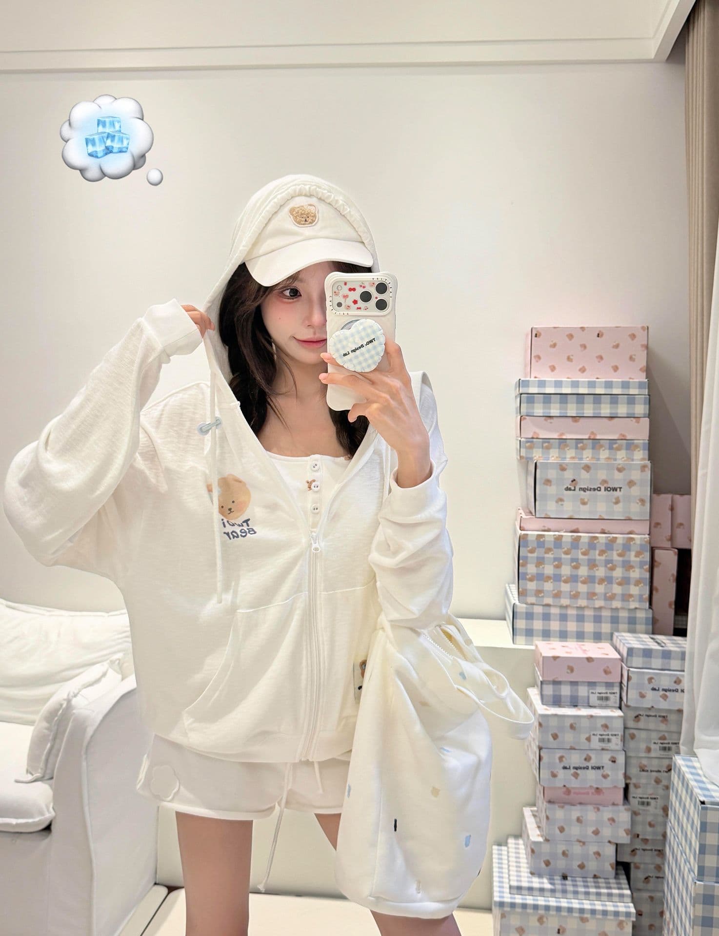 원본 솜씨 광저우 눈꽃 면 자외선 차단 블라우스 여성