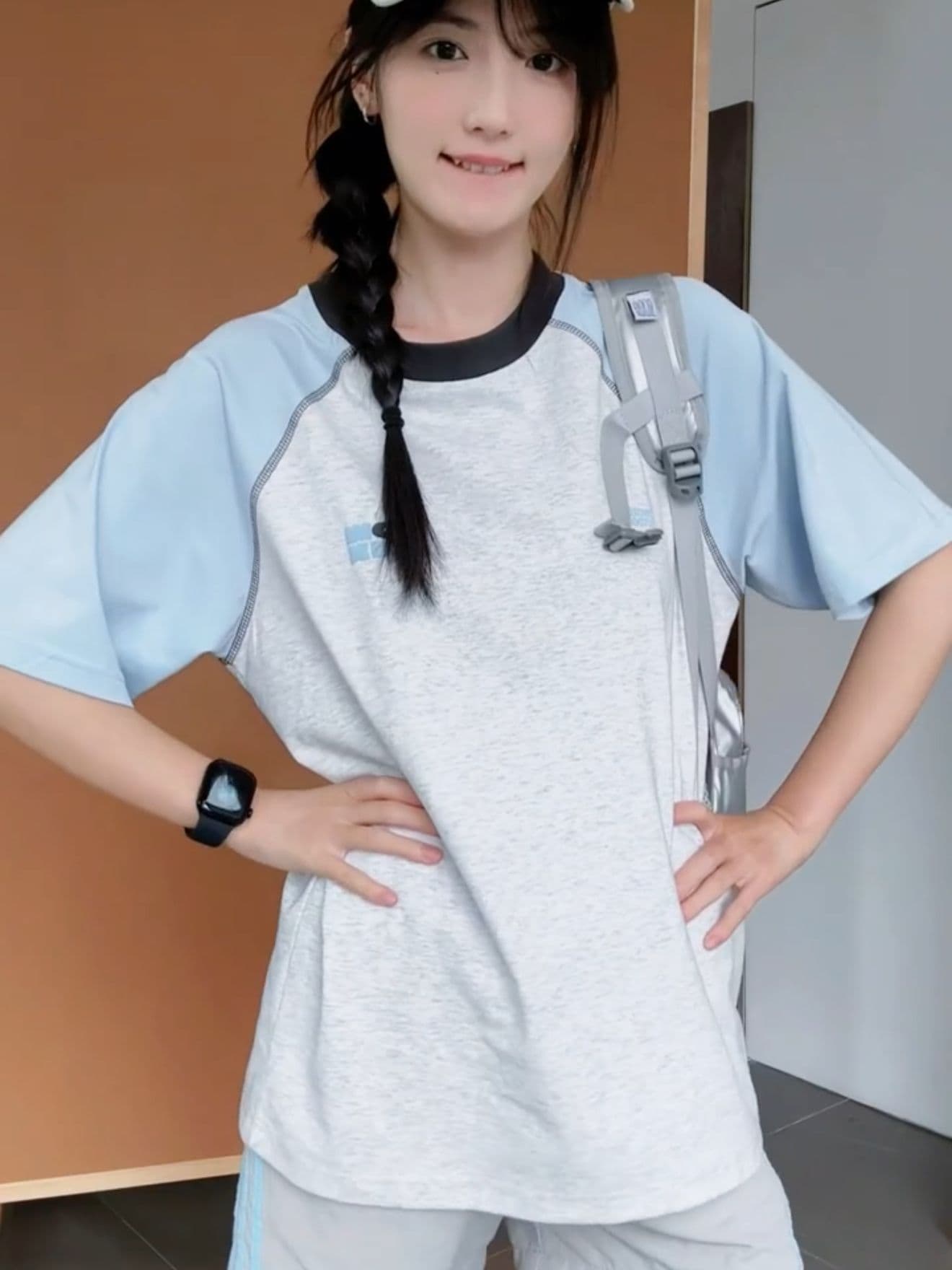 원본 명중 인터넷 전후 포밍 프린트 19 지점 220 그램 순면 삽입 어깨 소매 반팔 티셔츠 상세 이미지 7